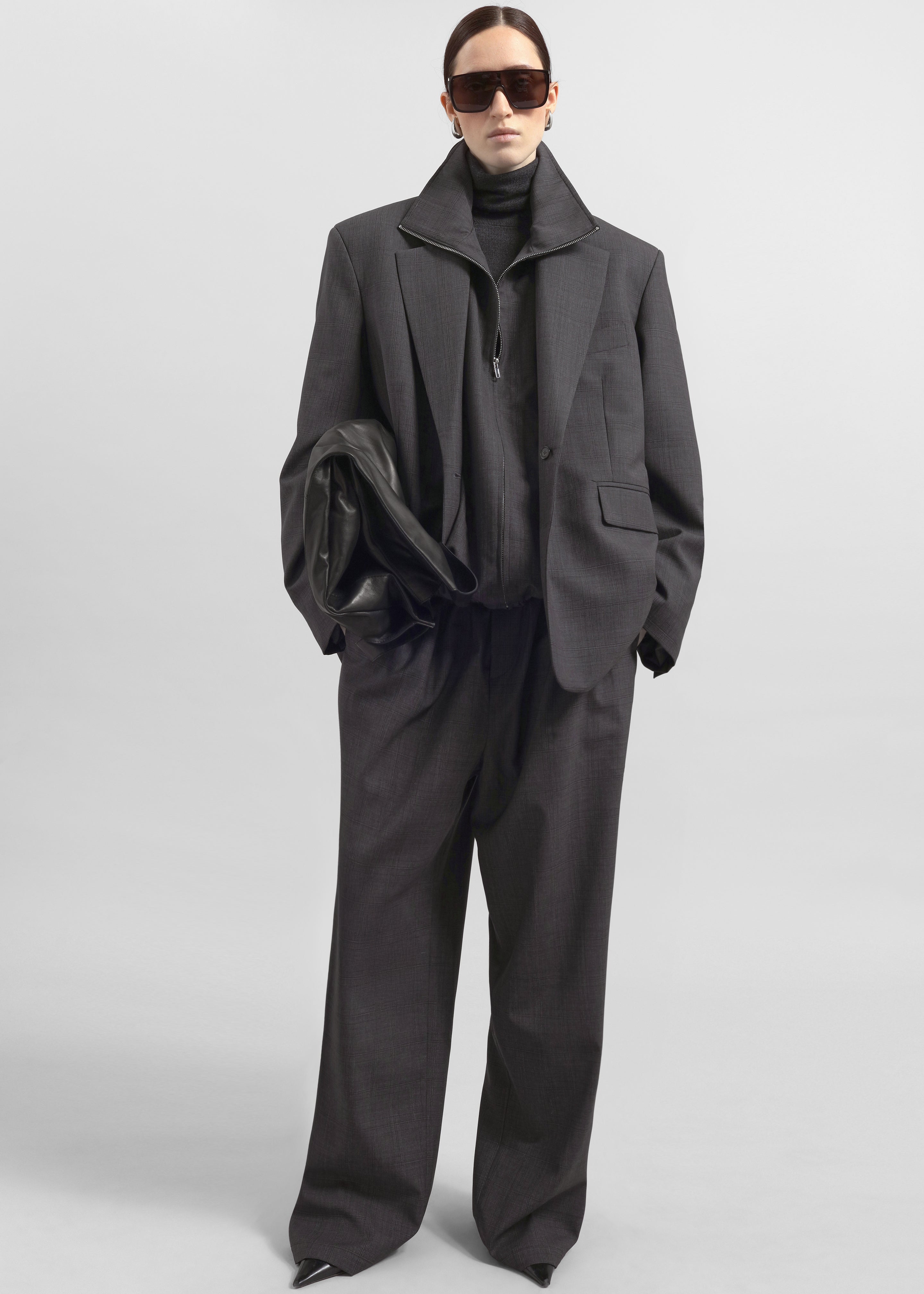 Baxter Plaid Track Pants - Dark Grey - 5