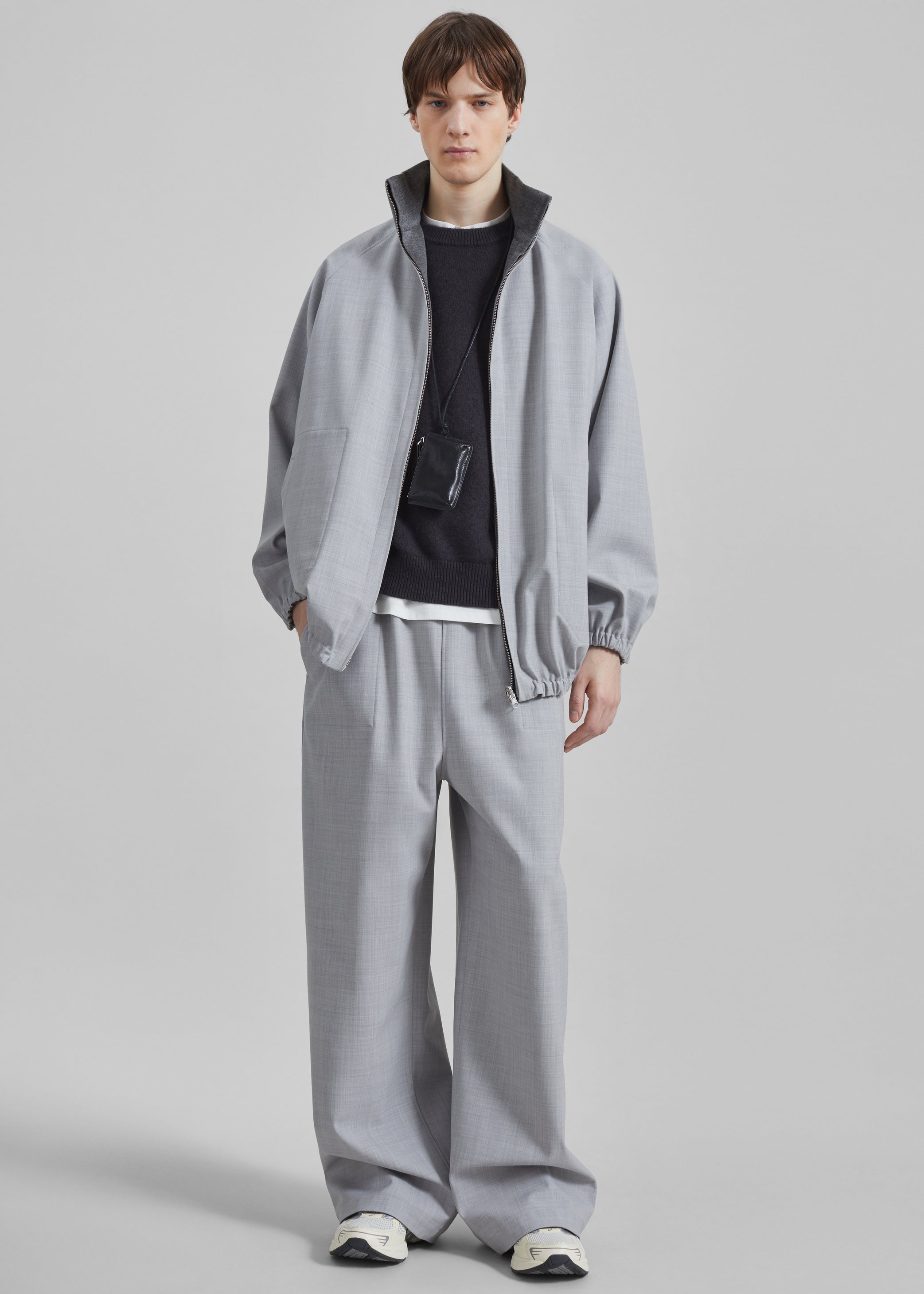 Shop the look image for Baxter Reversible Track Pants - Grey Melange