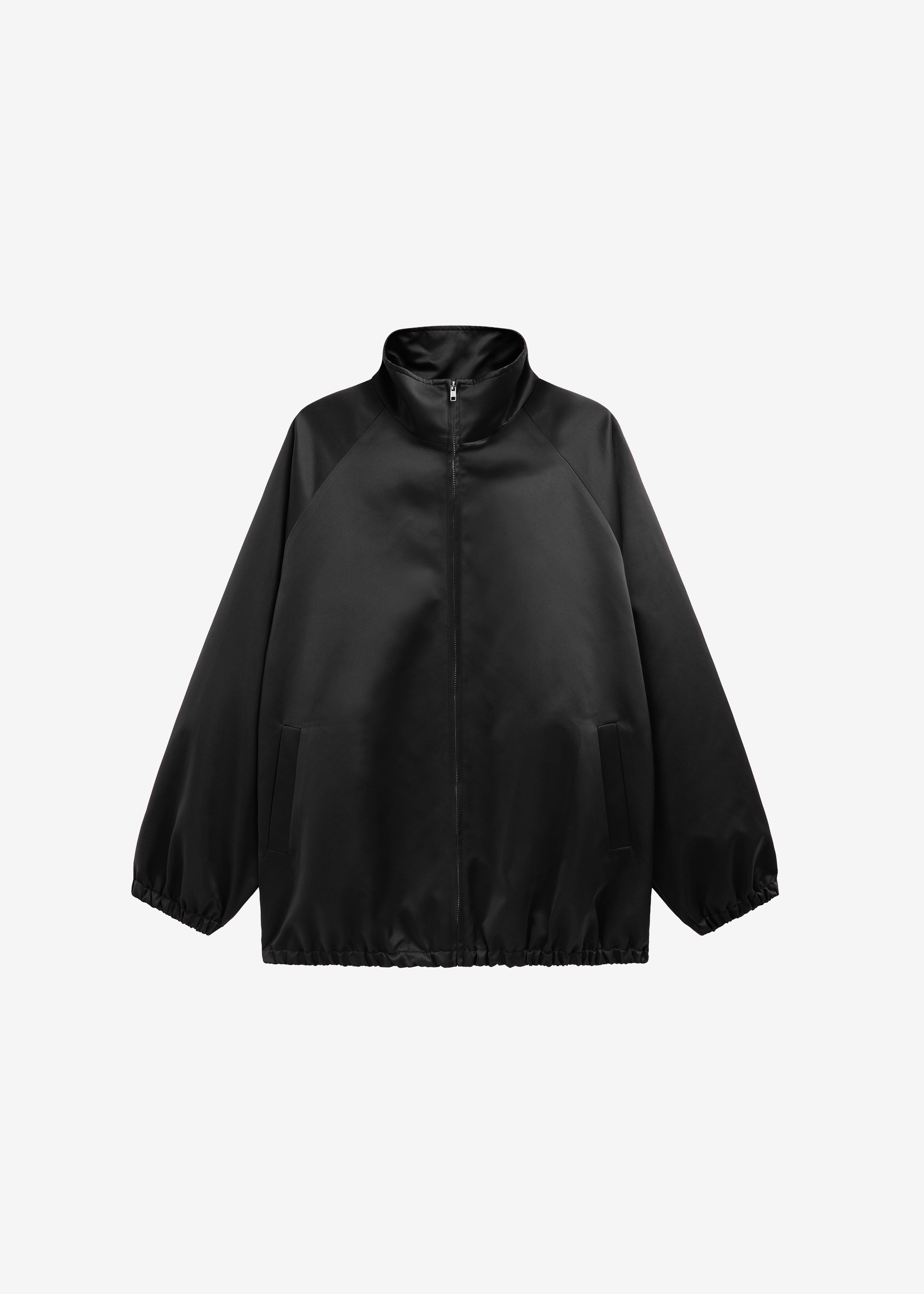 Baxter Satin Track Jacket - Black – The Frankie Shop
