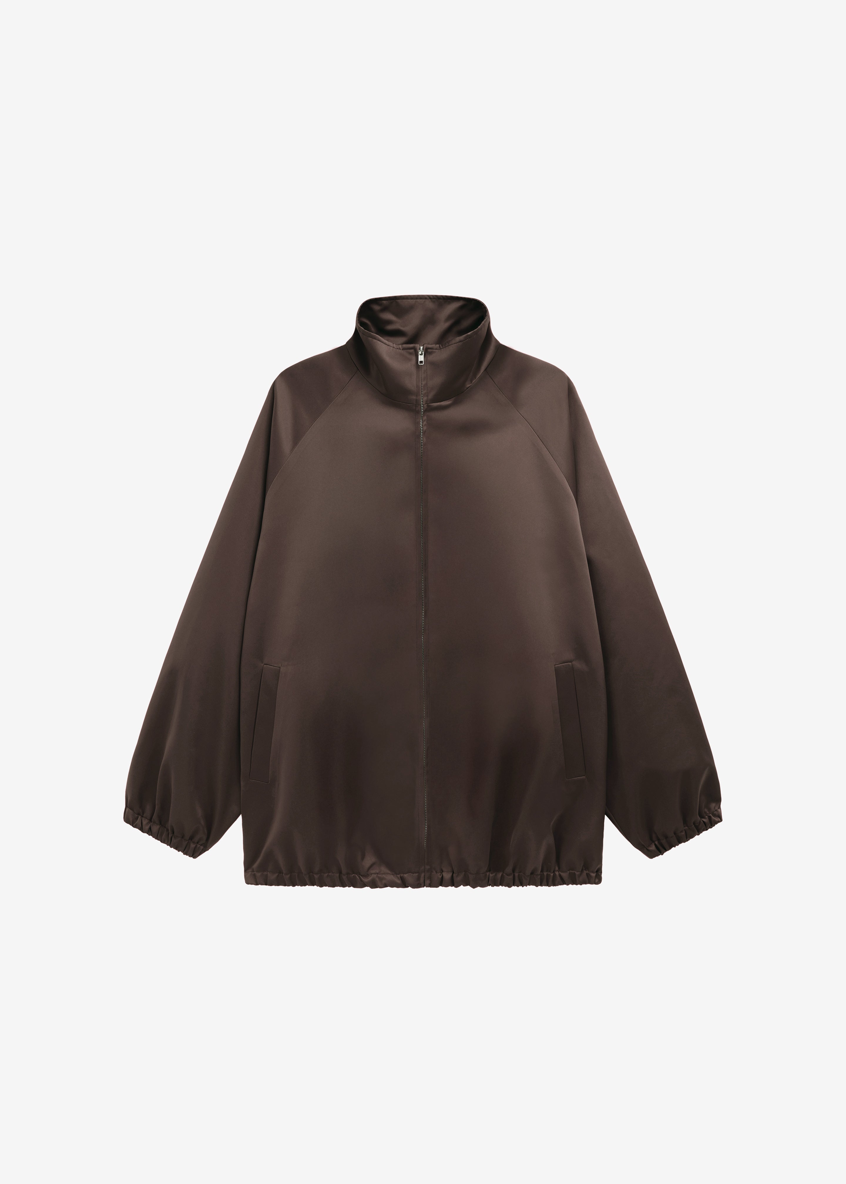 Baxter Satin Track Jacket - Brown - 11