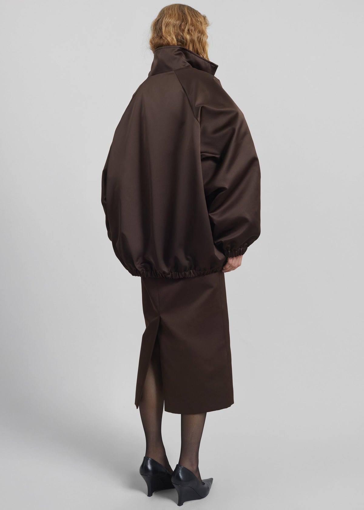 Baxter Satin Track Jacket - Brown - 10