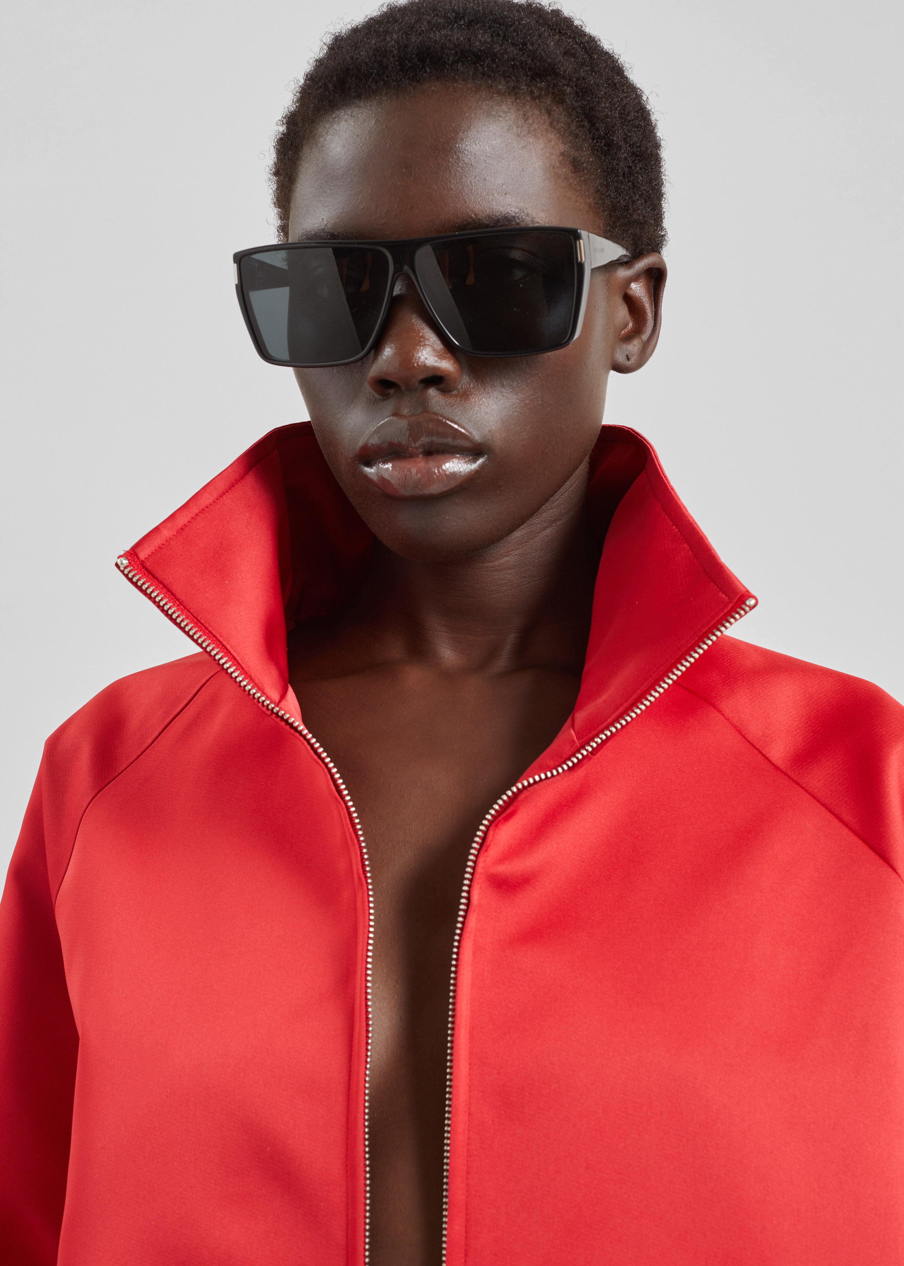 Baxter Satin Track Jacket - Red - 4