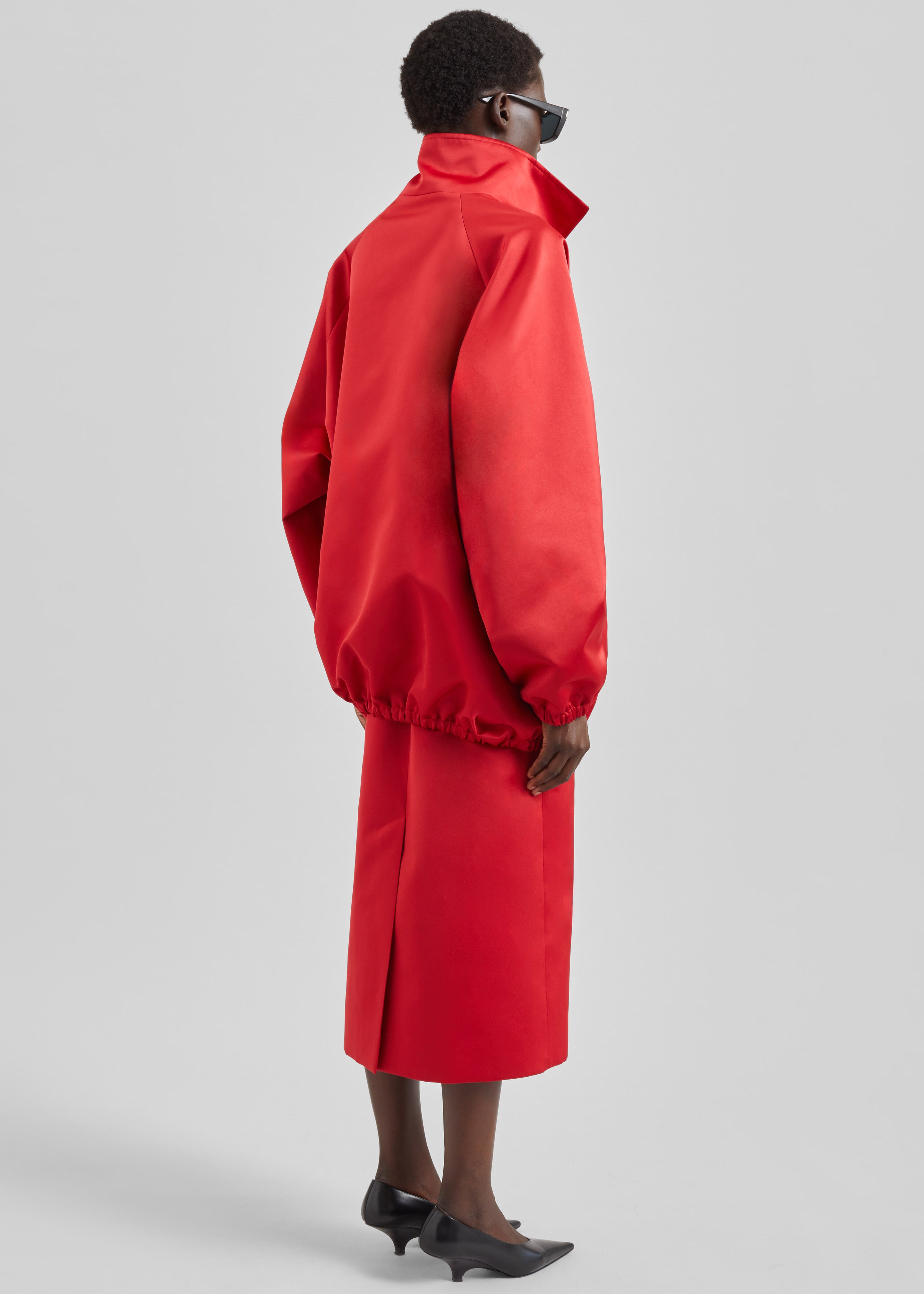 Baxter Satin Track Jacket - Red – The Frankie Shop