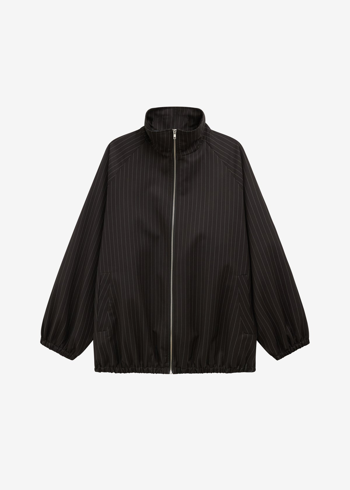 Baxter Track Jacket - Black/White Pinstripe - 7