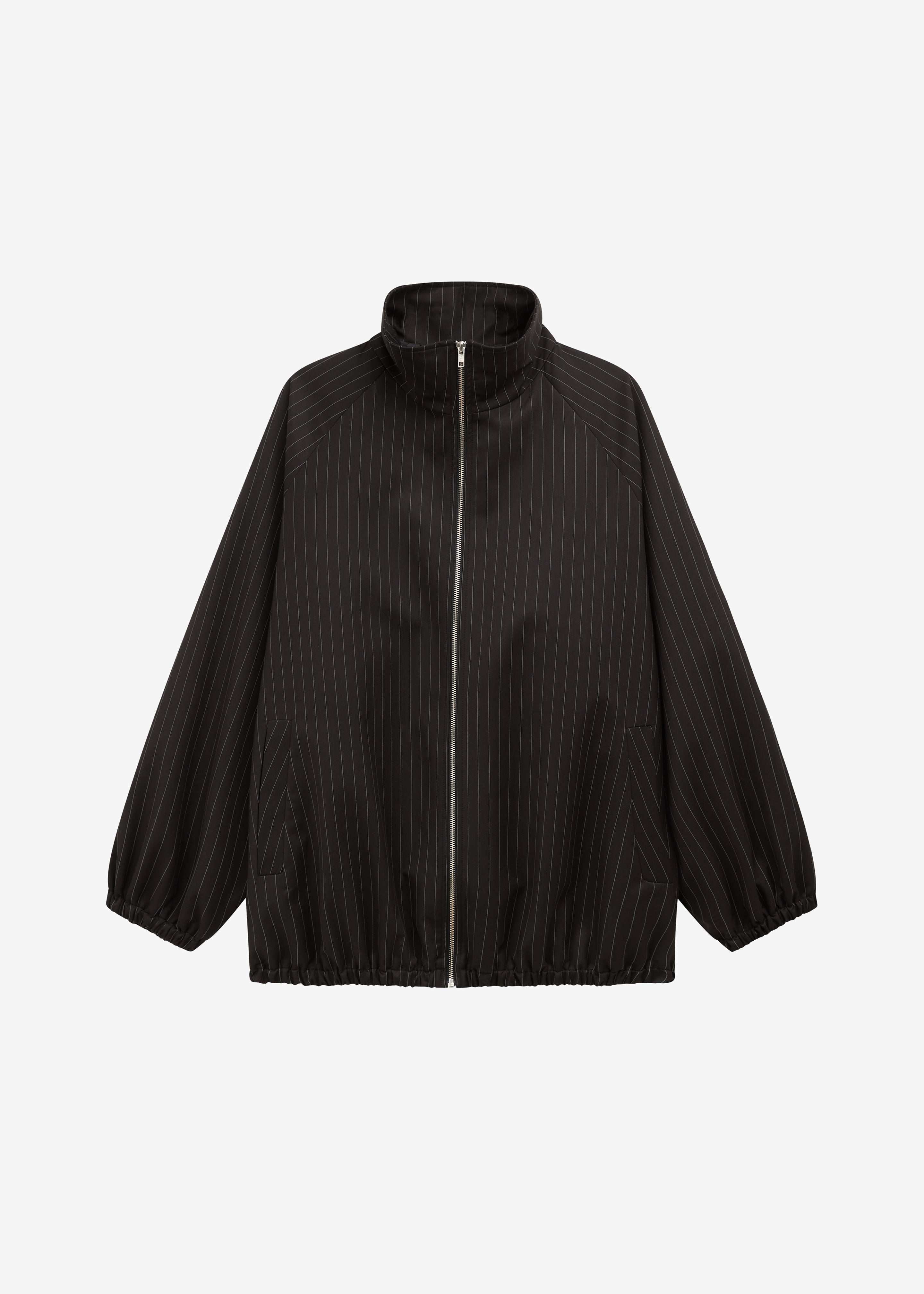 Baxter Track Jacket - Black/White Pinstripe - 7