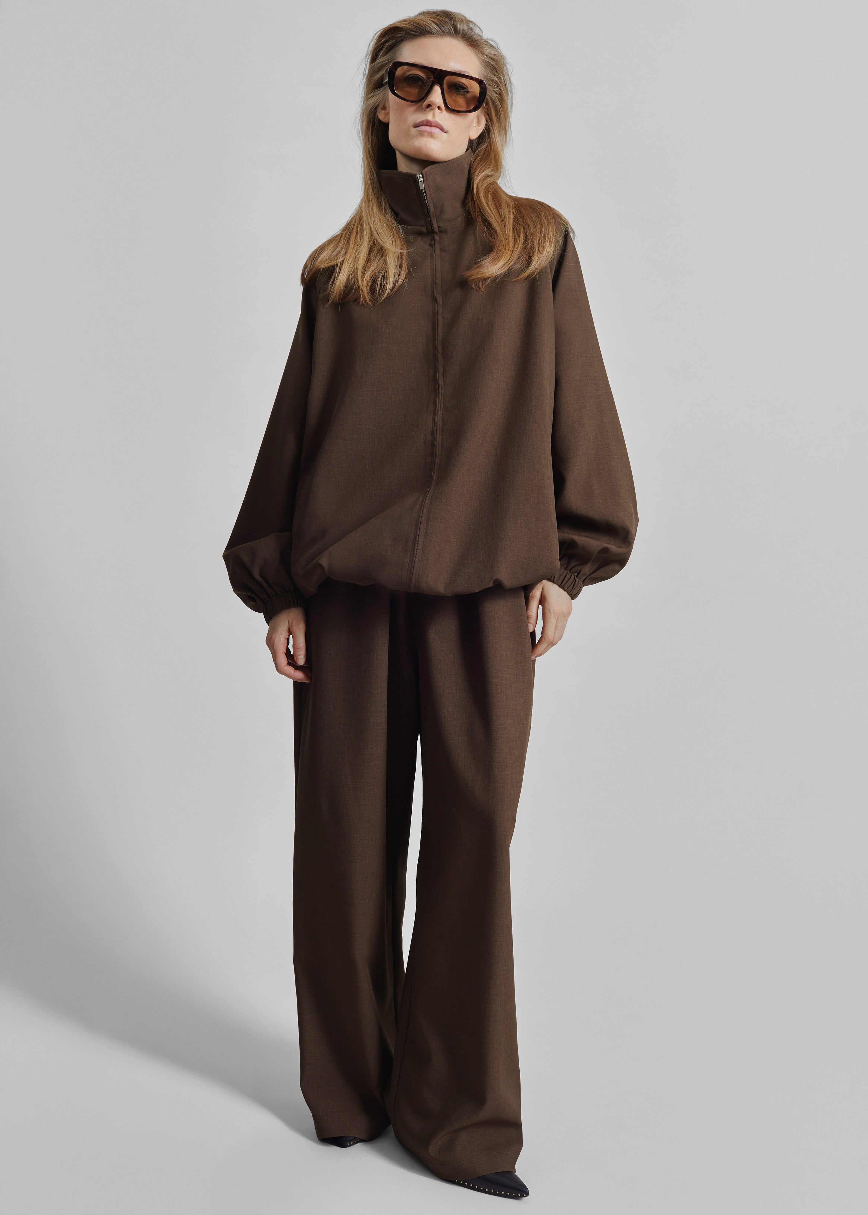 Baxter Track Jacket - Dark Brown - 2