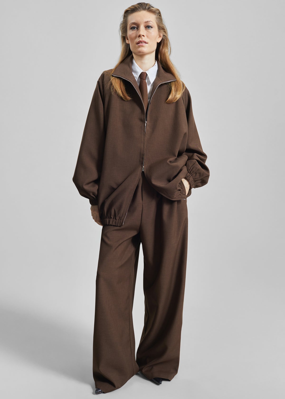 Baxter Track Jacket - Dark Brown - 6