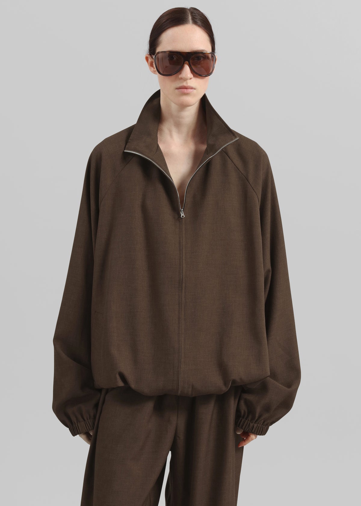 Baxter Track Jacket - Dark Brown - 2