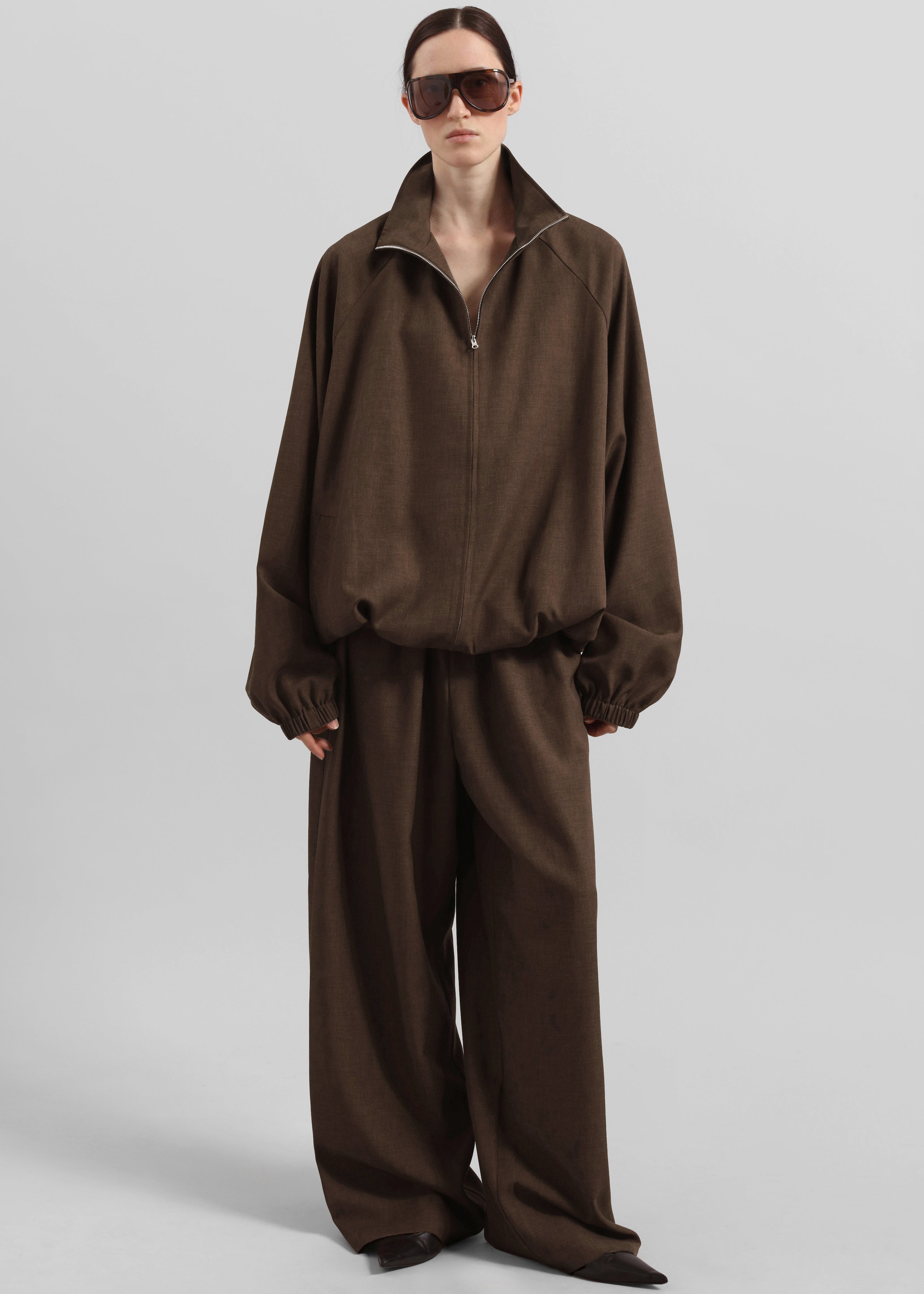 Baxter Track Jacket - Dark Brown – The Frankie Shop