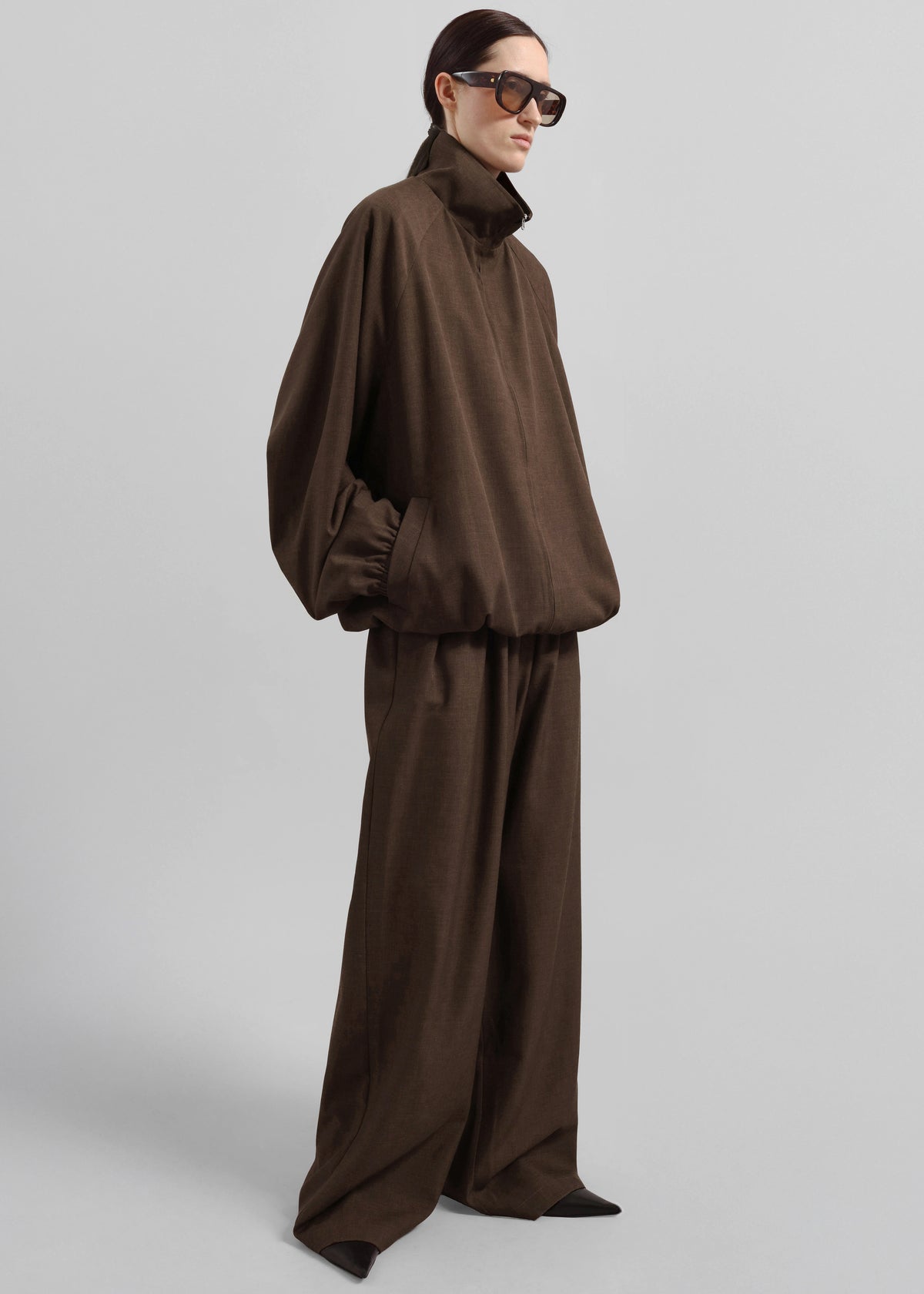 Baxter Track Jacket - Dark Brown - 1