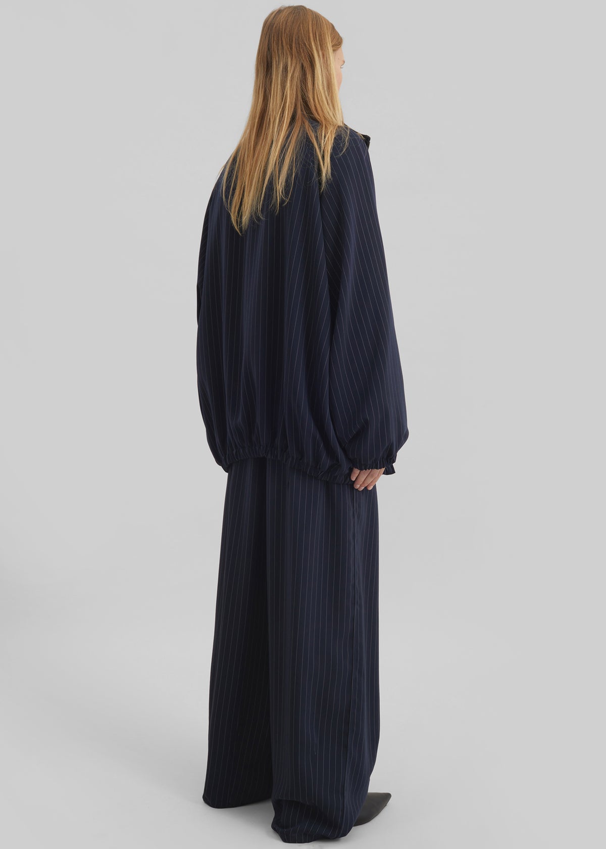 Baxter Track Jacket - Navy/White Pinstripe - 9