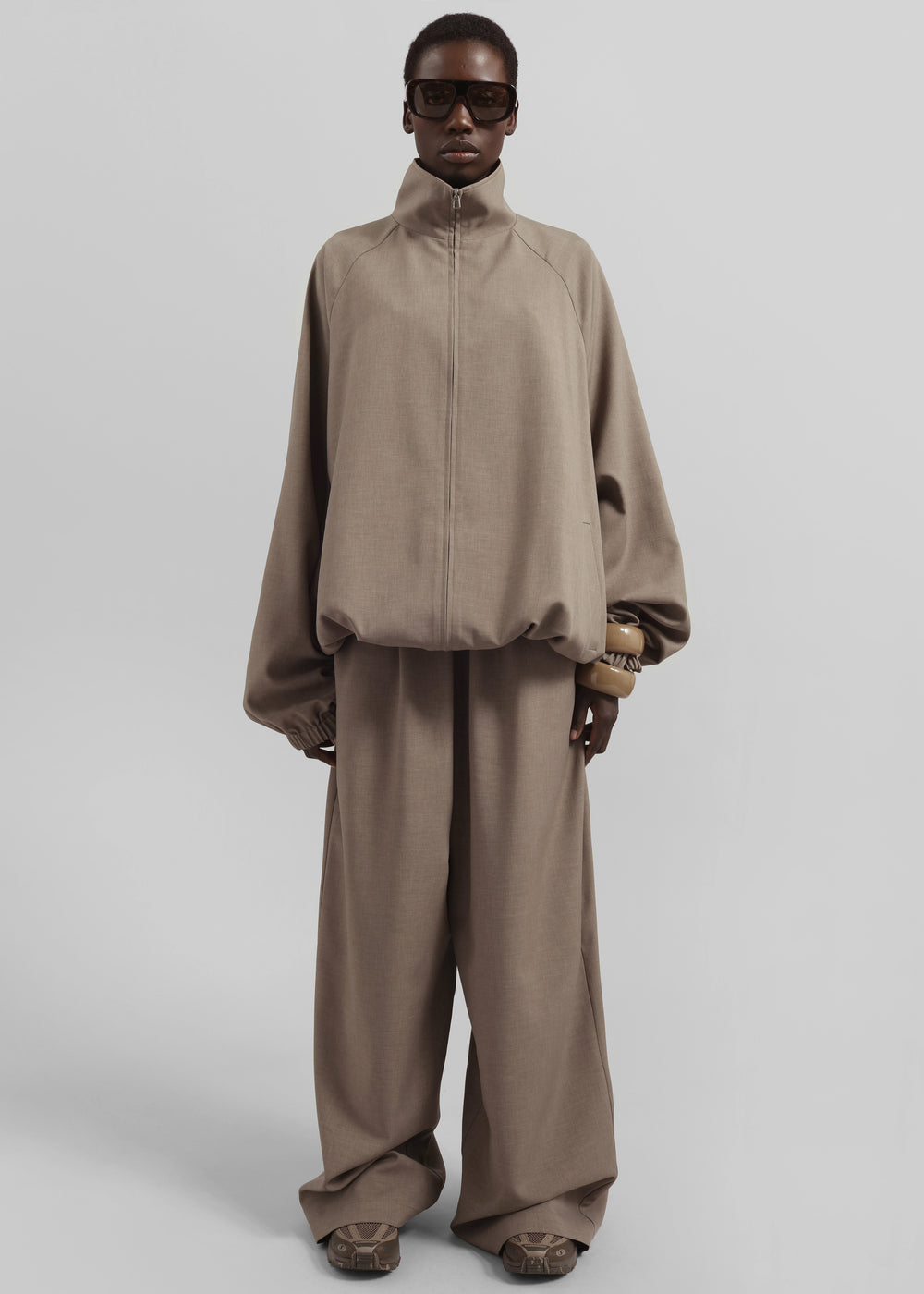 Baxter Track Jacket - Taupe