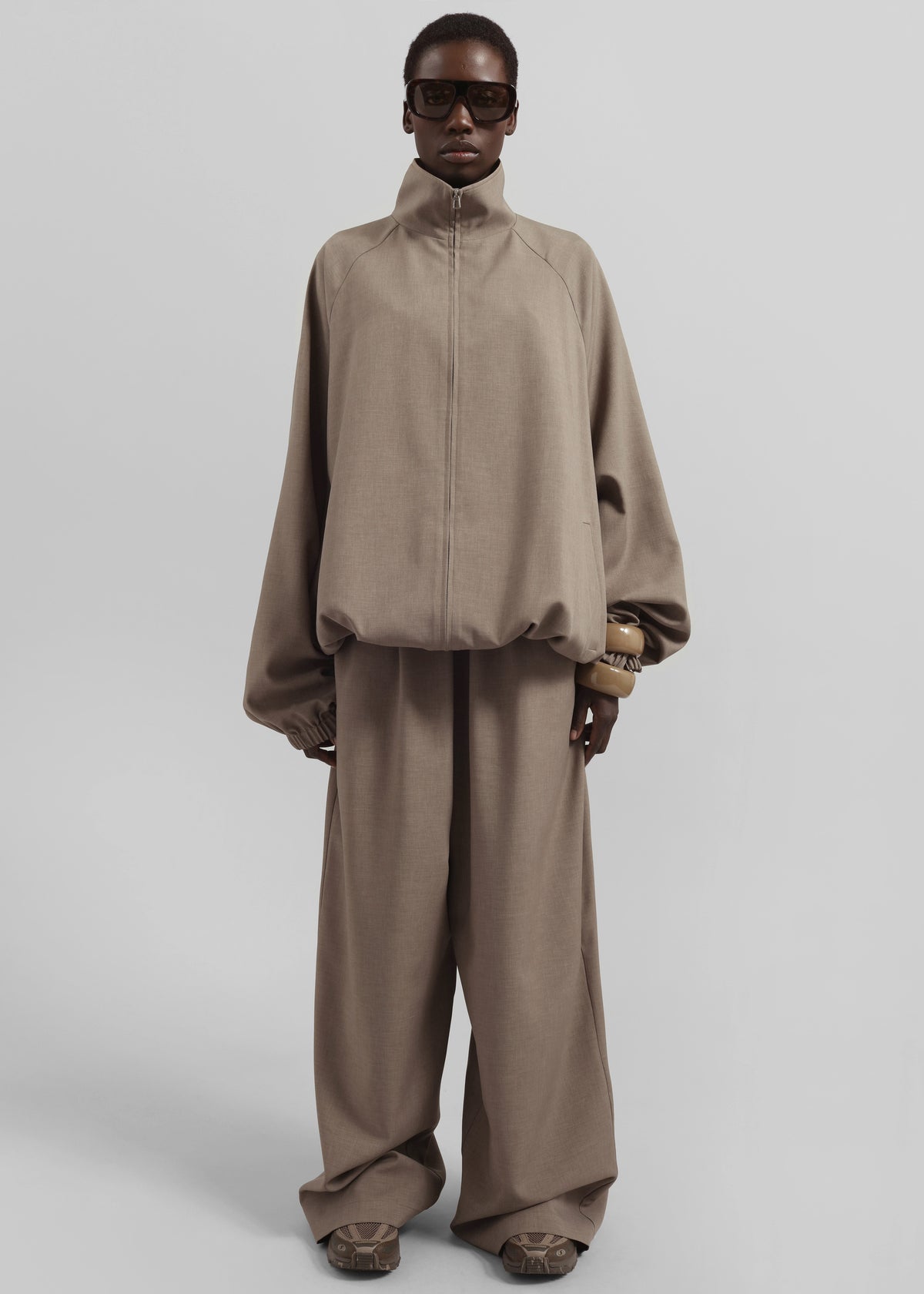 Baxter Track Jacket - Taupe - 1