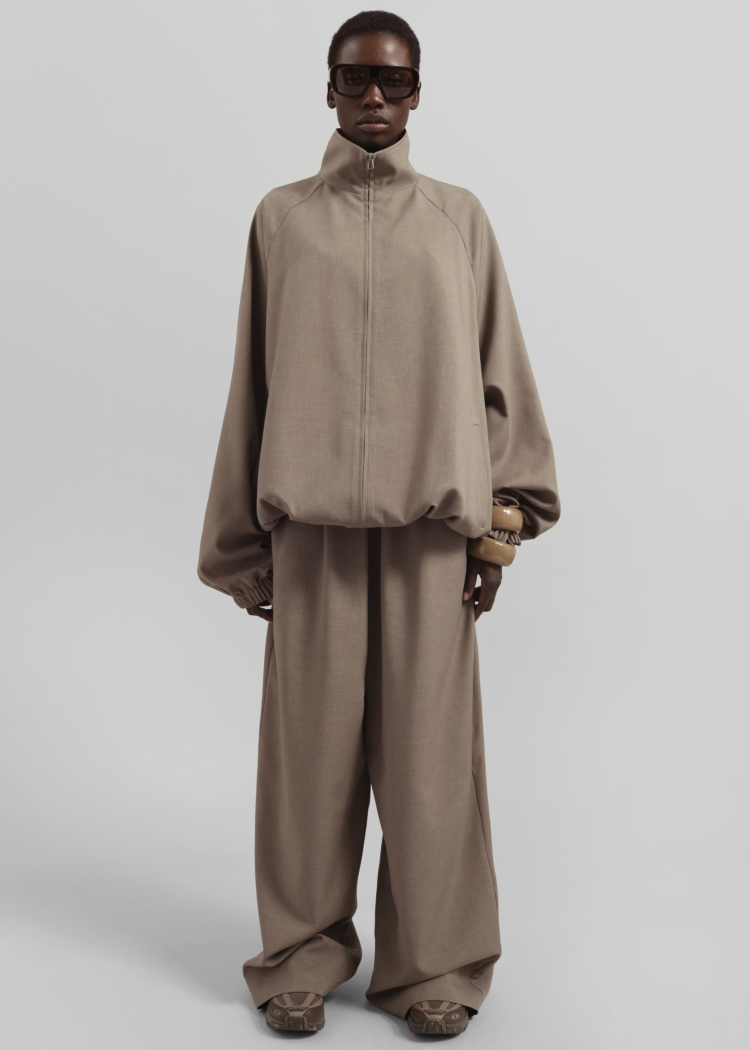 Baxter Track Jacket - Taupe - 1