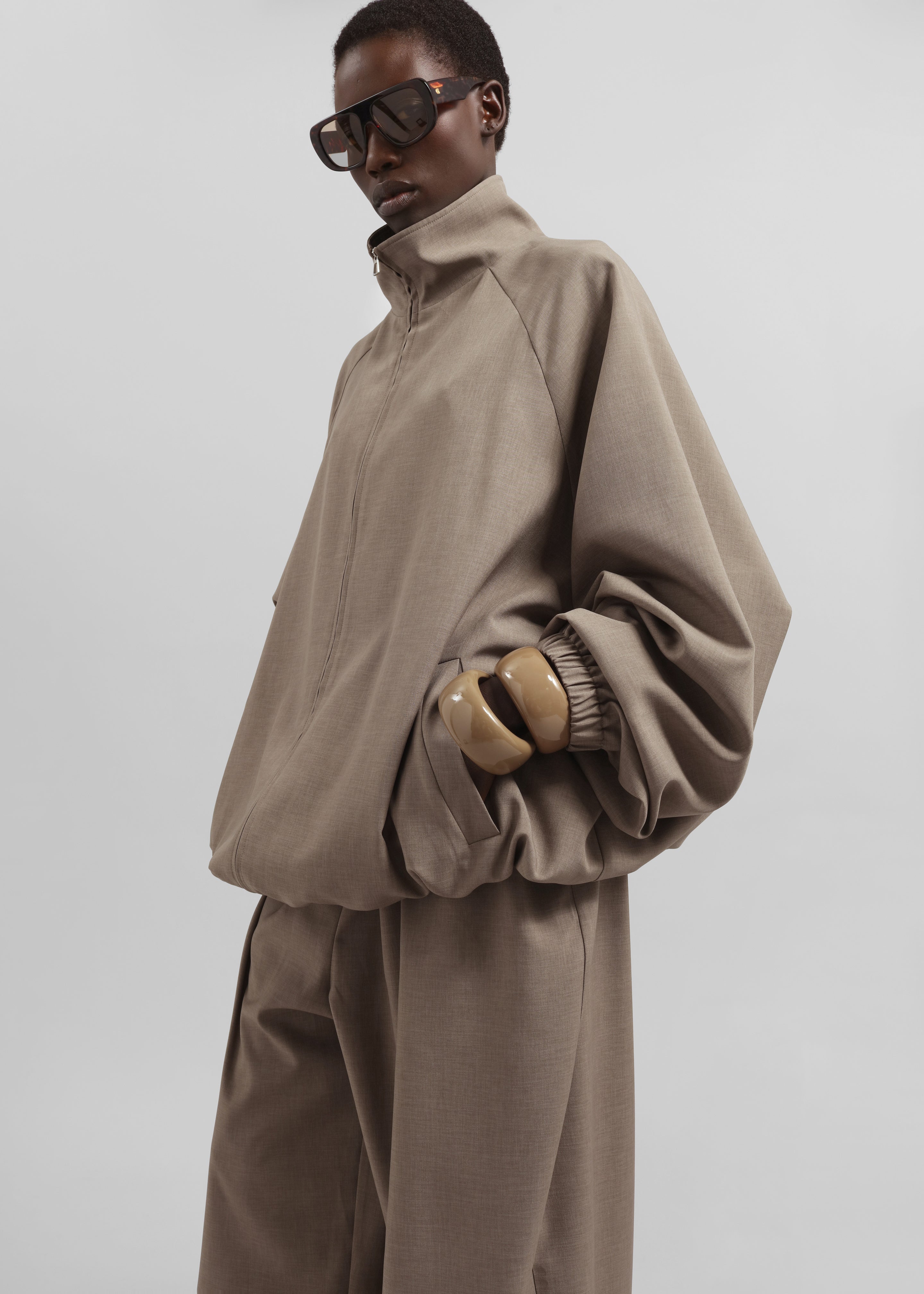 Baxter Track Jacket - Taupe - 3