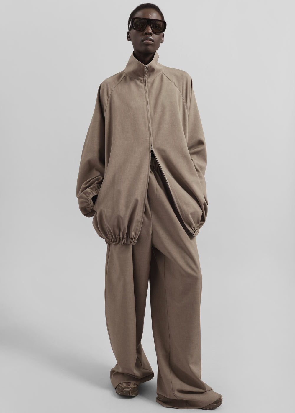 Baxter Track Pants - Taupe - 1