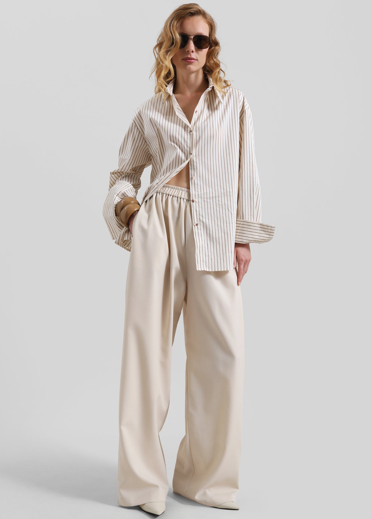 Baxter Track Pants - Beige - 1