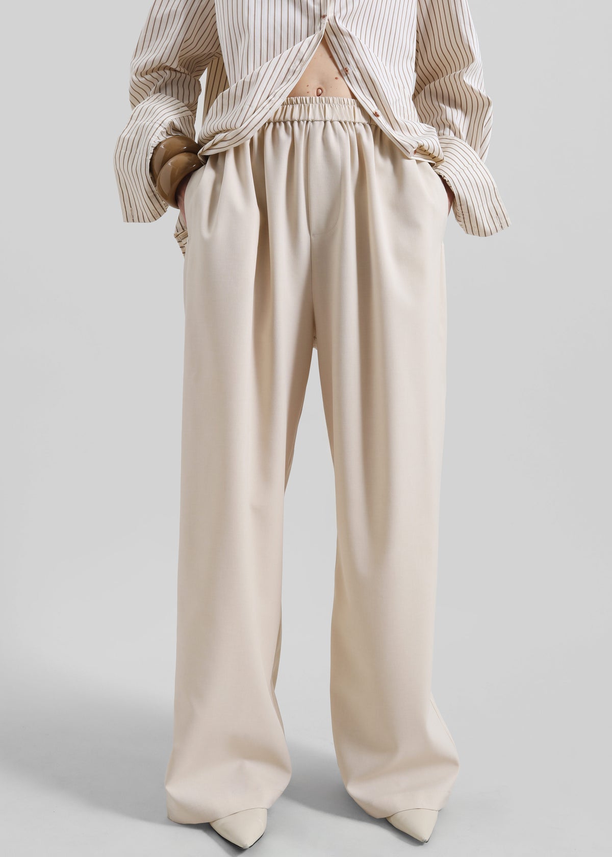 Baxter Track Pants - Beige - 2