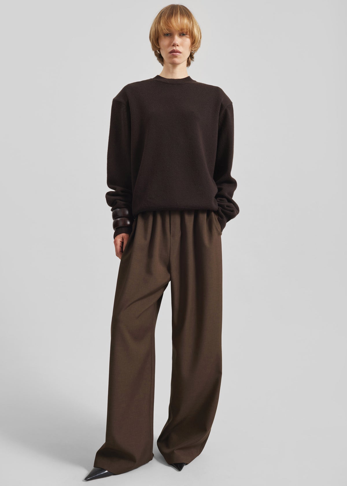 Baxter Track Pants - Dark Brown - 4