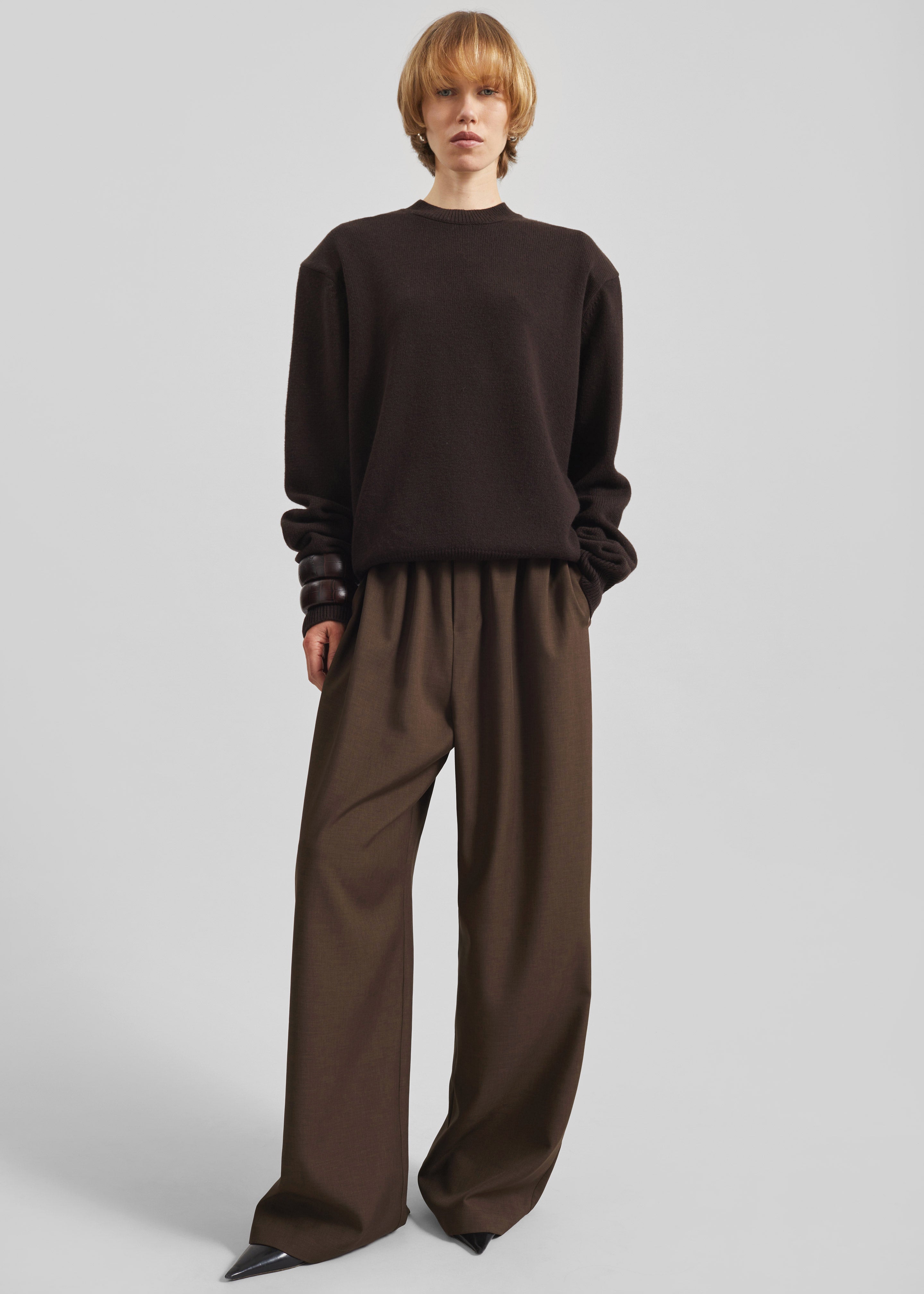 Baxter Track Pants - Dark Brown - 4