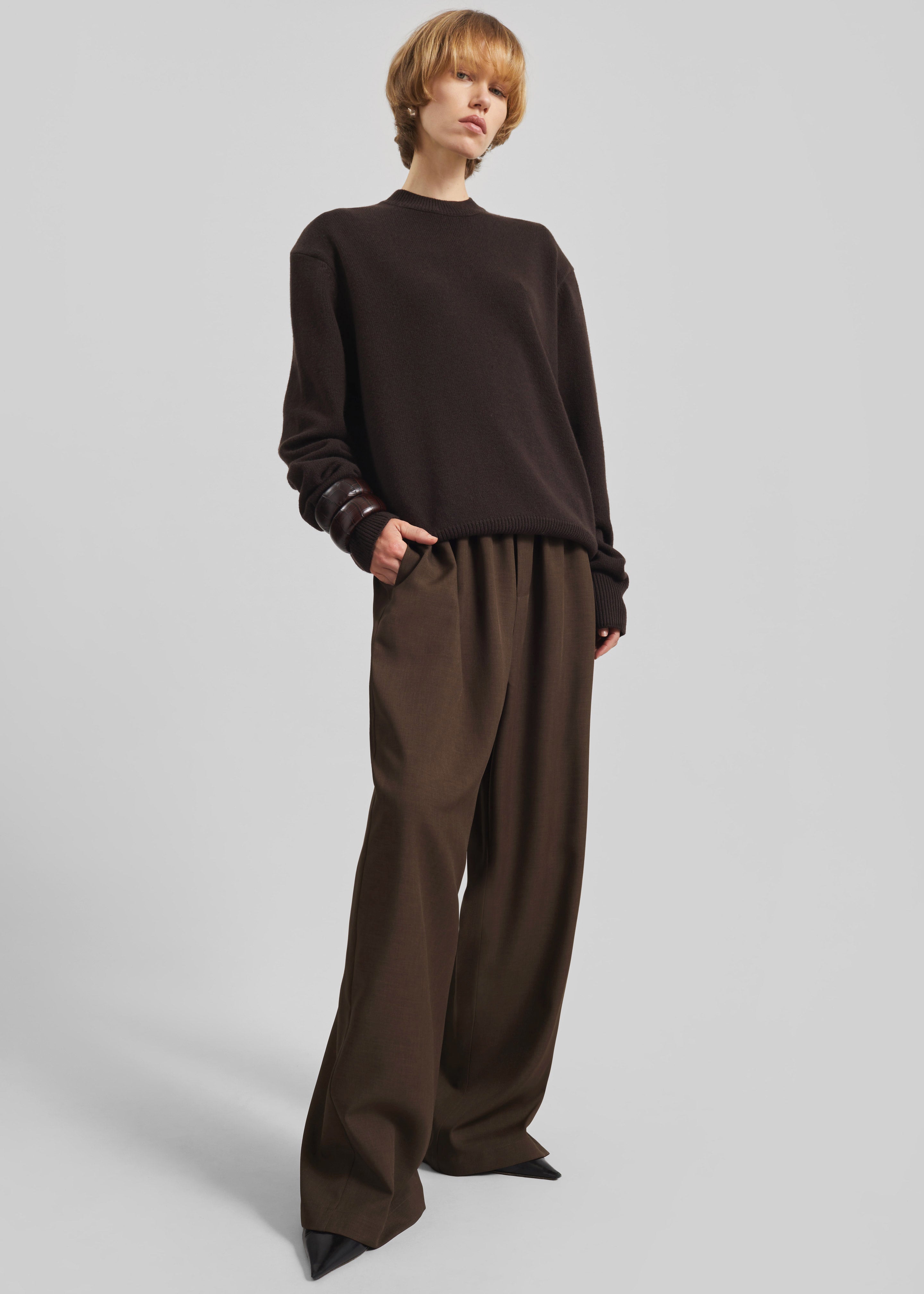Baxter Track Pants - Dark Brown – The Frankie Shop
