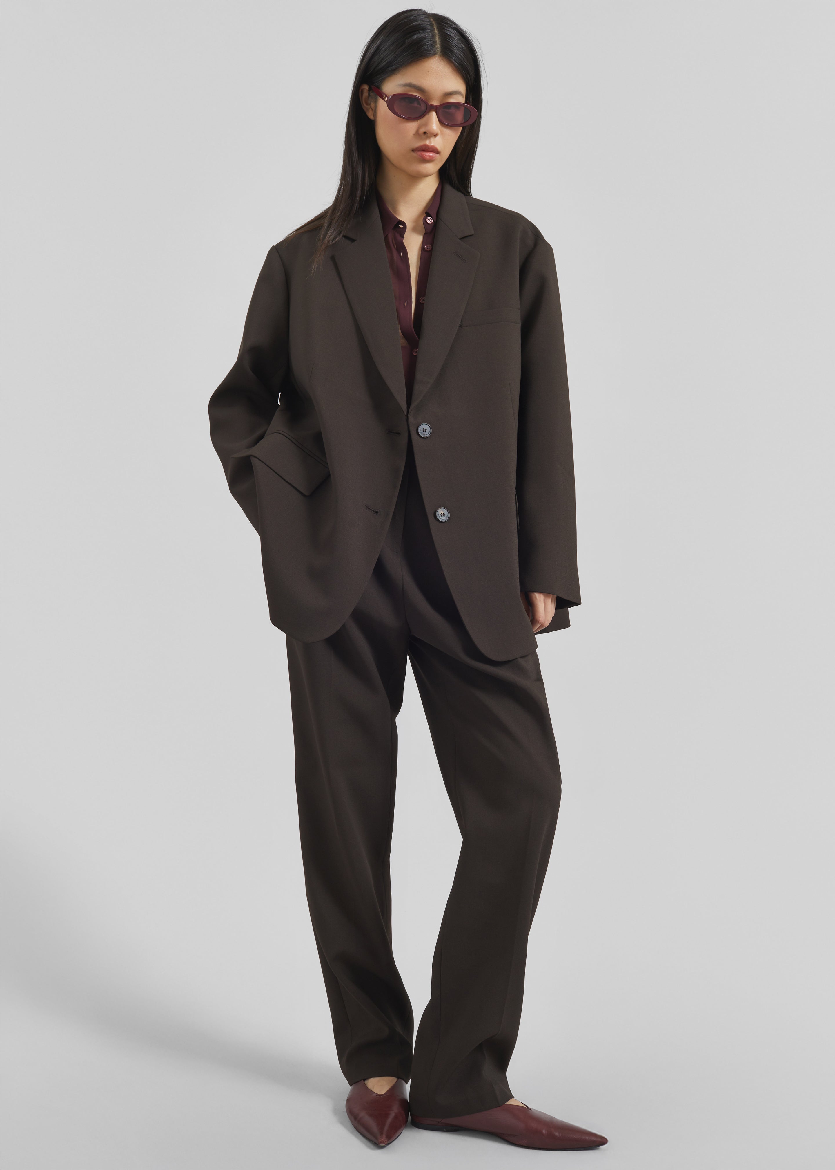 Bea Suit Pants - Dark Espresso - 2