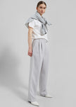 Bea Pleated Suit Pants - Grey