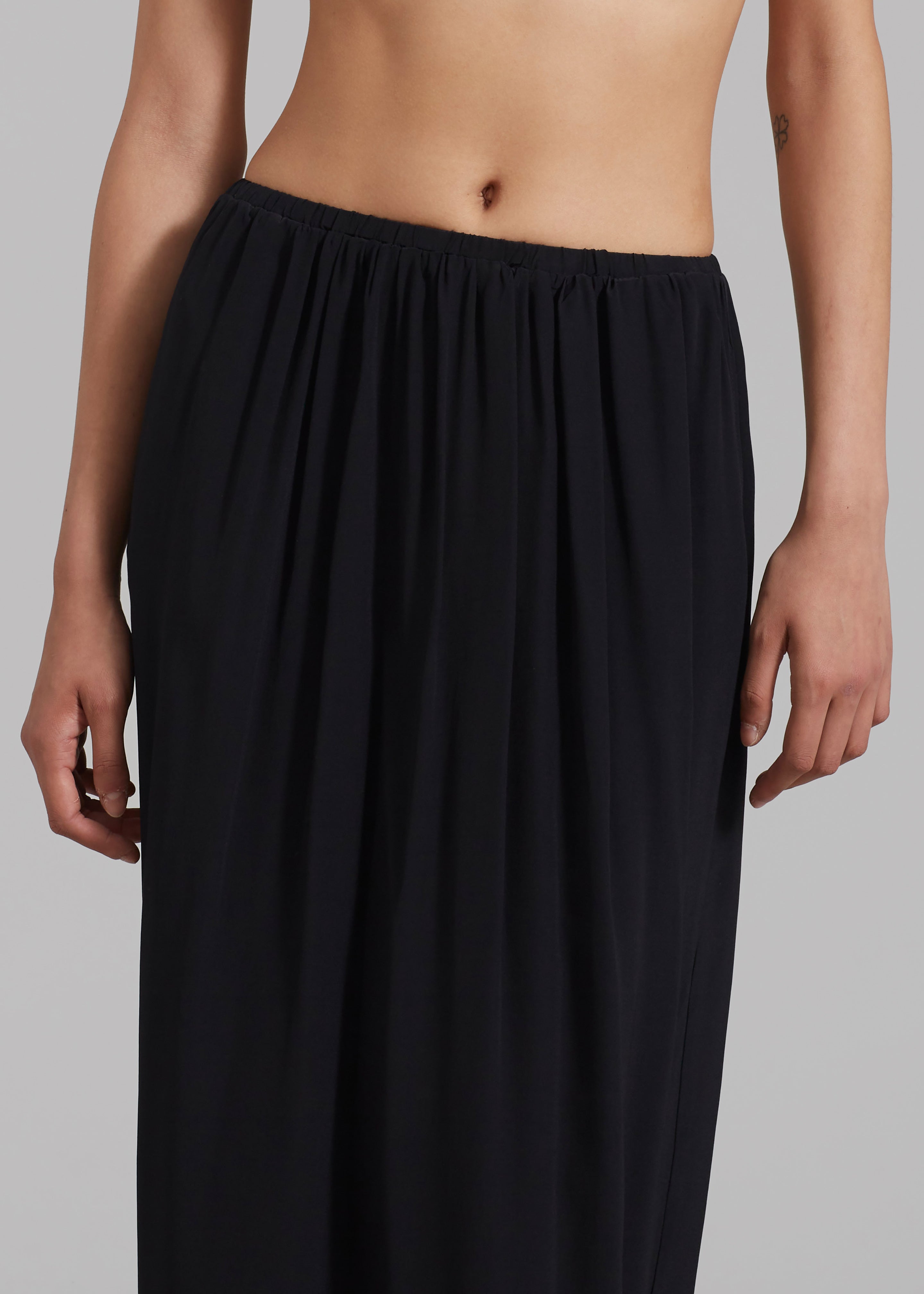 Beare Park Silk Elastic Waist Skirt - Black - 7