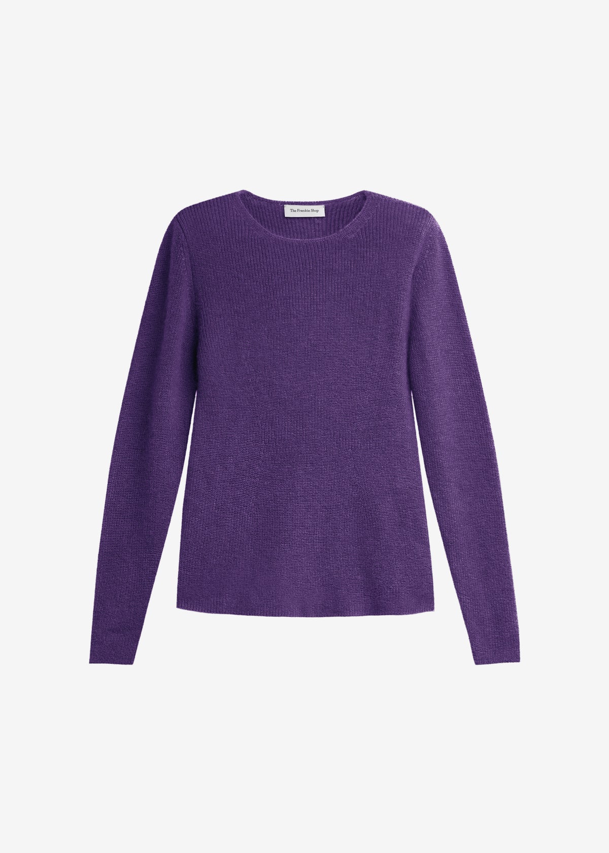 Beatrice Knit Padded Long Sleeve Top - Deep Purple