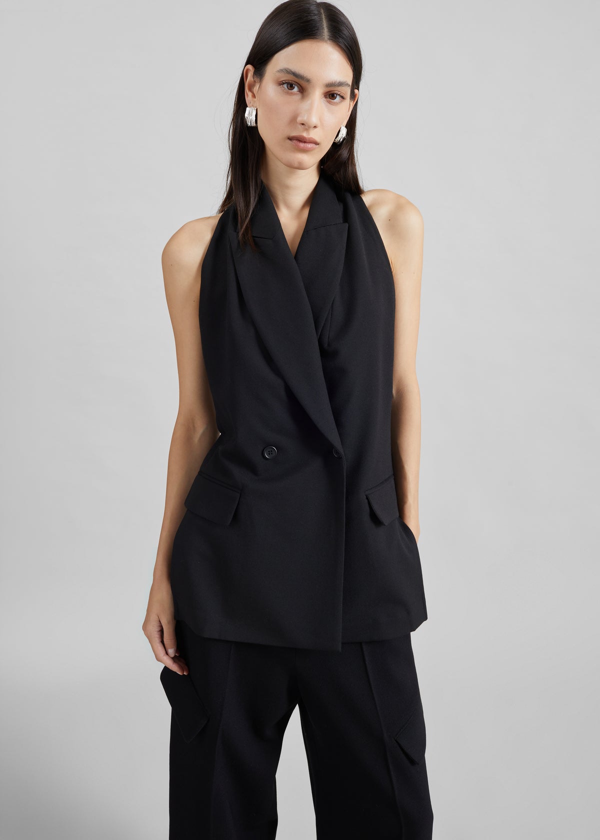 Beaufille Amari Halter Vest - Black
