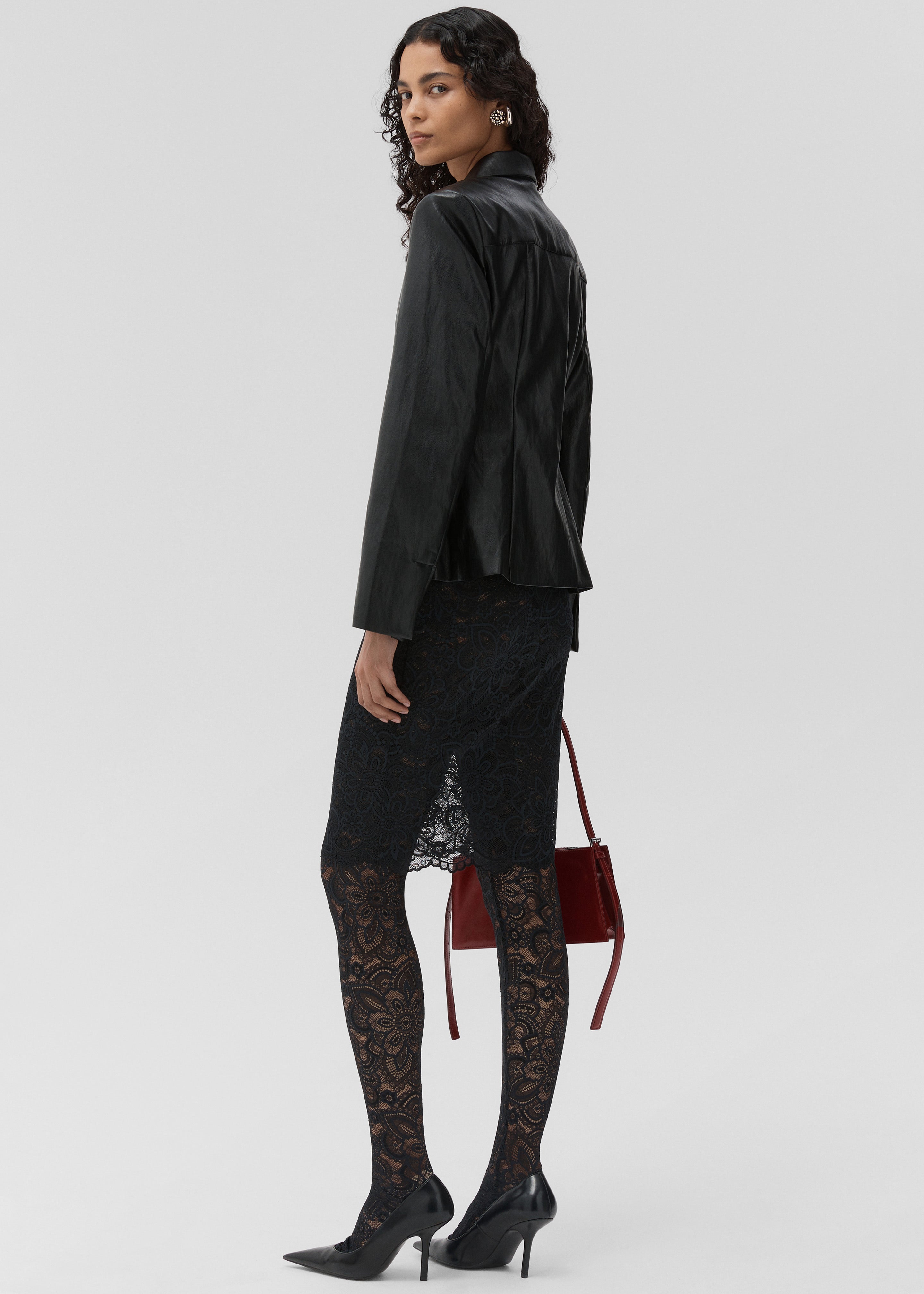 Beaufille Jagger Blouse Vegan Cow Skin - Black - 8