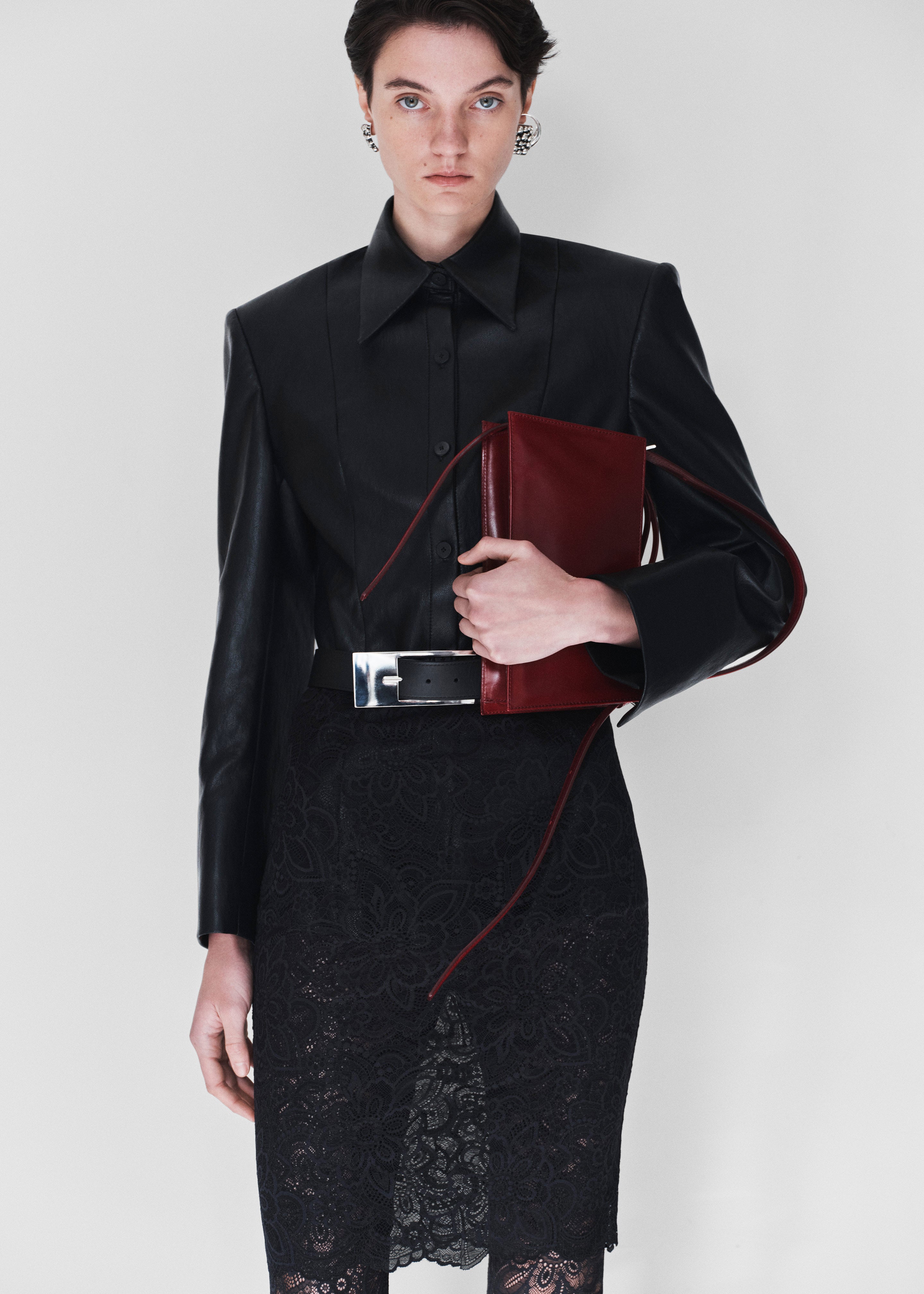 Beaufille Jagger Blouse Vegan Cow Skin - Black - 3