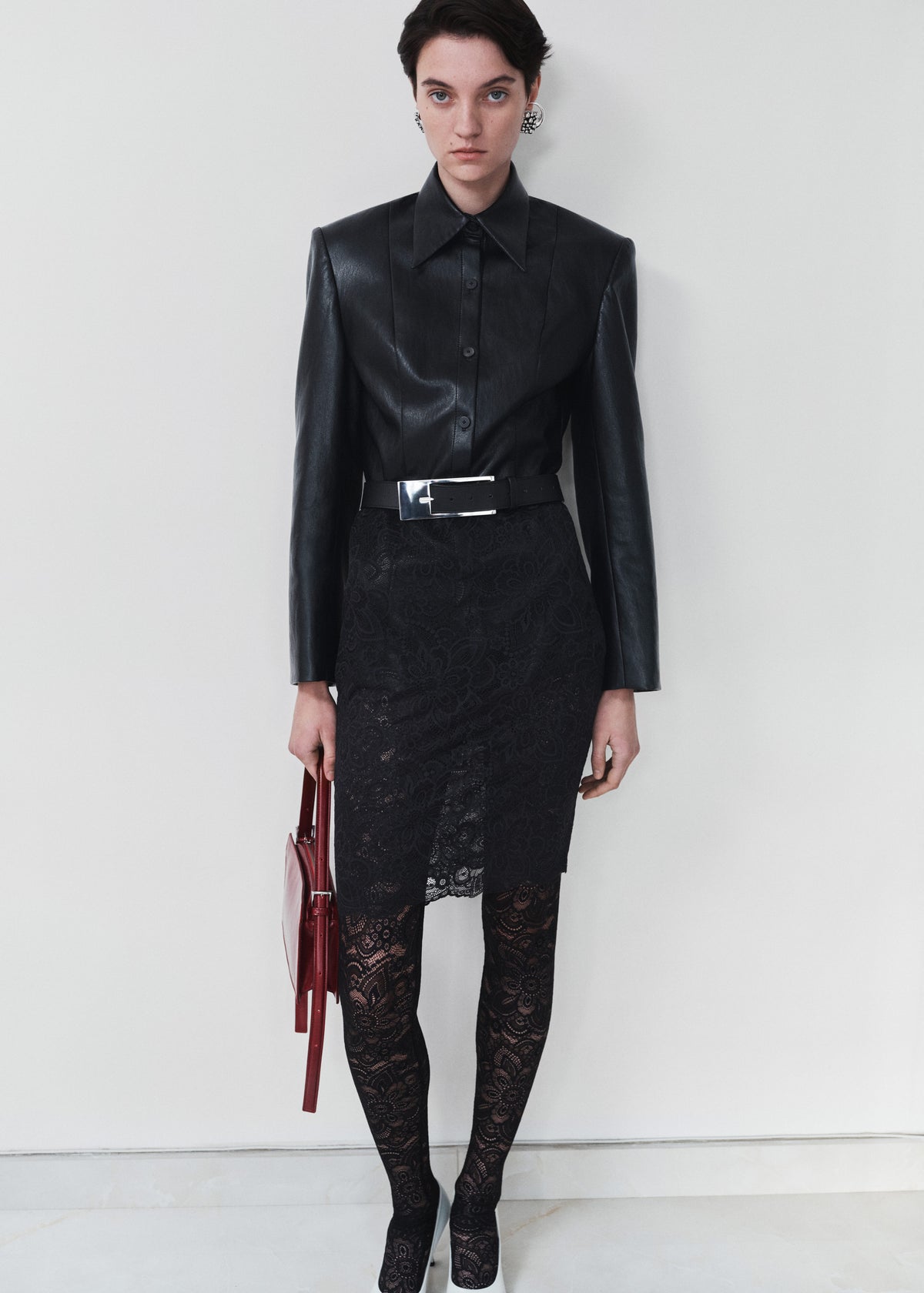 Beaufille Jagger Blouse Vegan Cow Skin - Black - 4