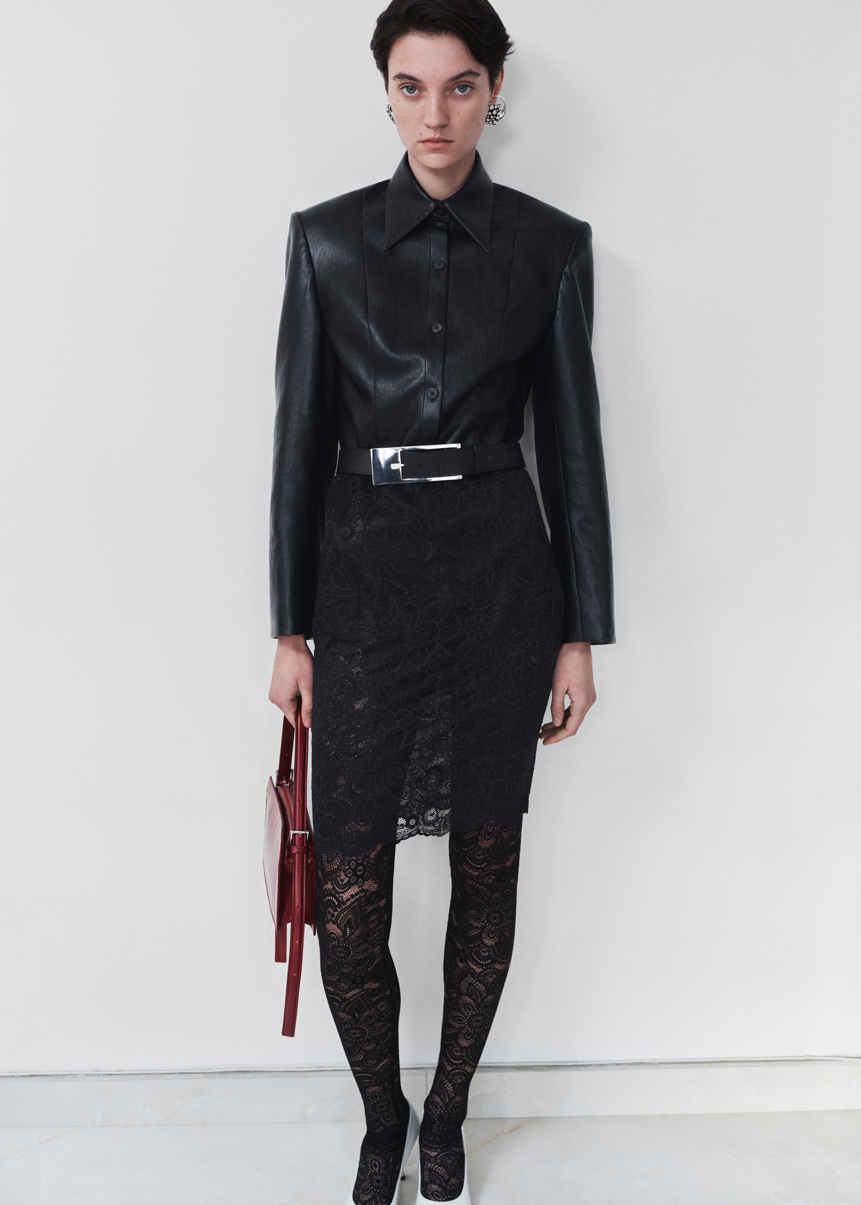 Beaufille Jagger Blouse Vegan Cow Skin - Black - 4