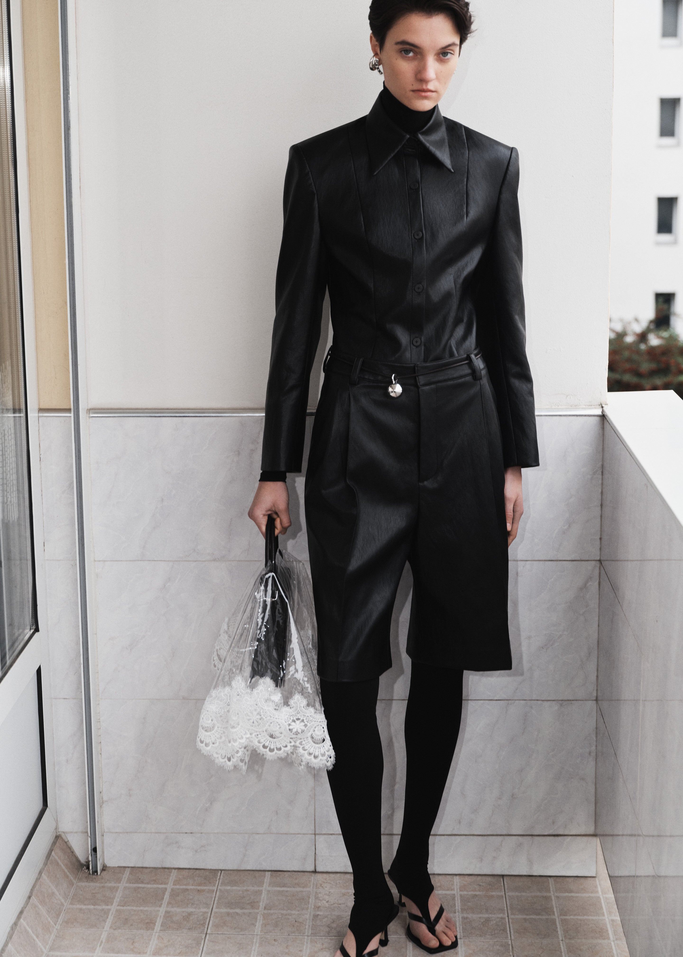 Beaufille Jagger Blouse Vegan Cow Skin - Black - 1