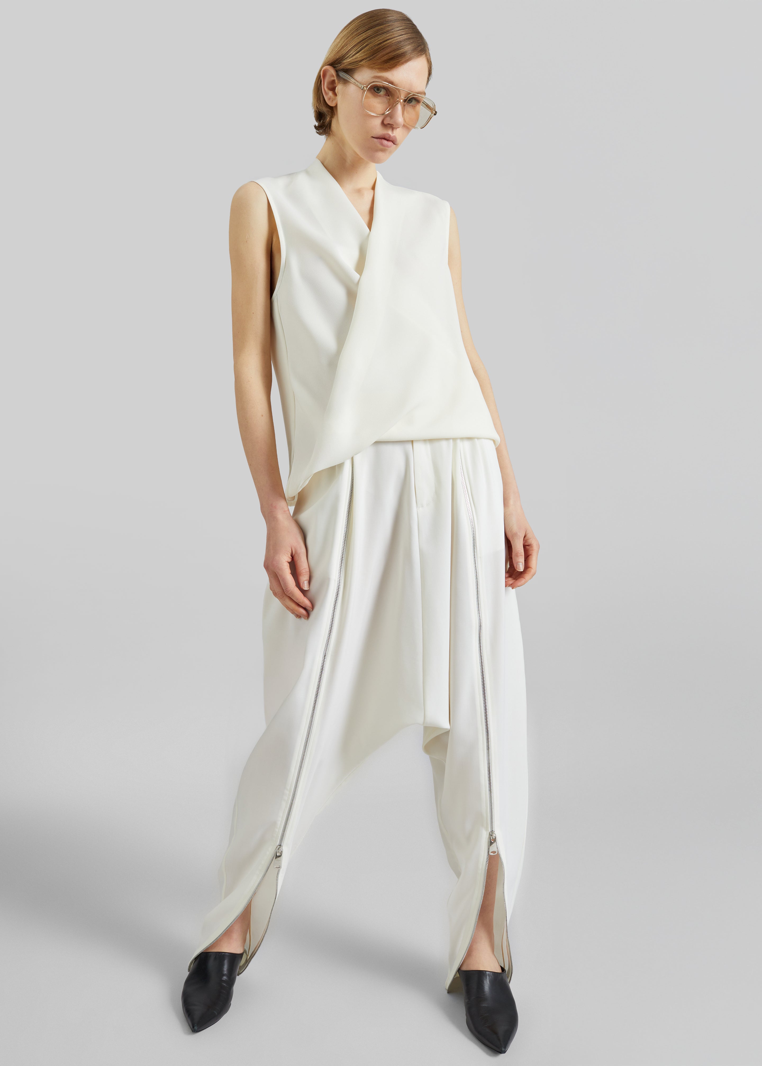 Beaufille Lewis Sleeveless Blouse - Porcelain - 5