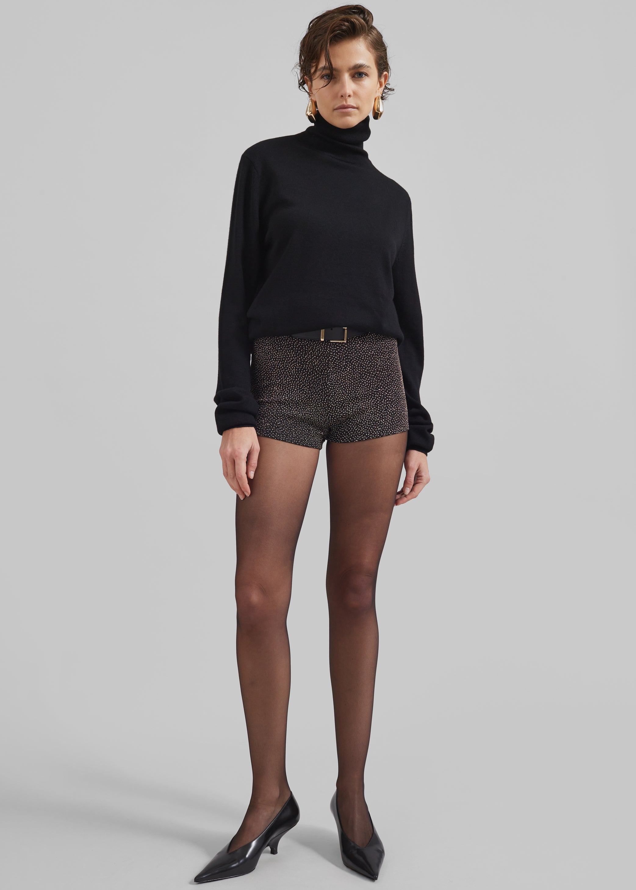 Shop the look image for Beaufille Nikos Shorts - Black/Gold