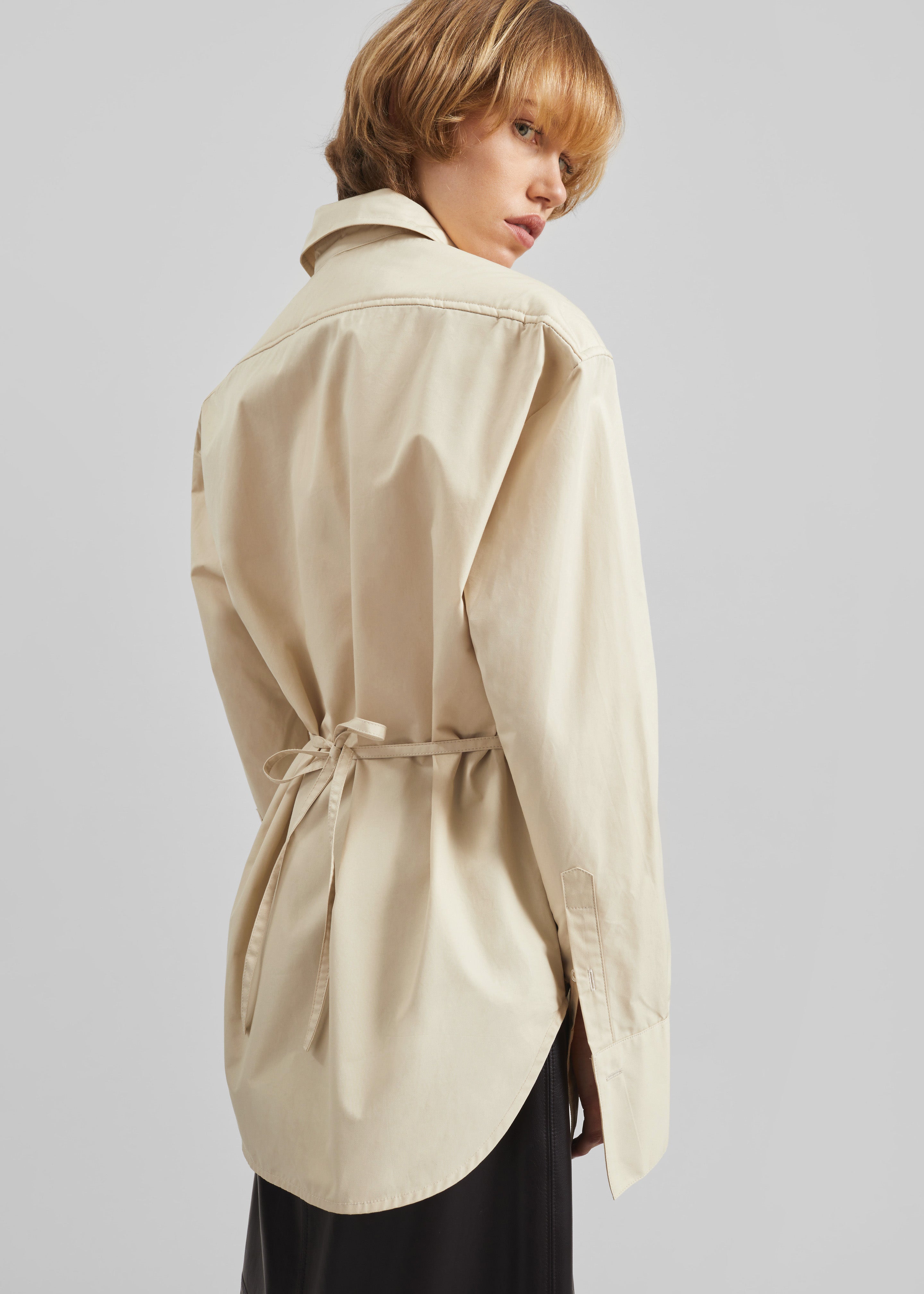 Bec Padded Shirt - Beige - 2