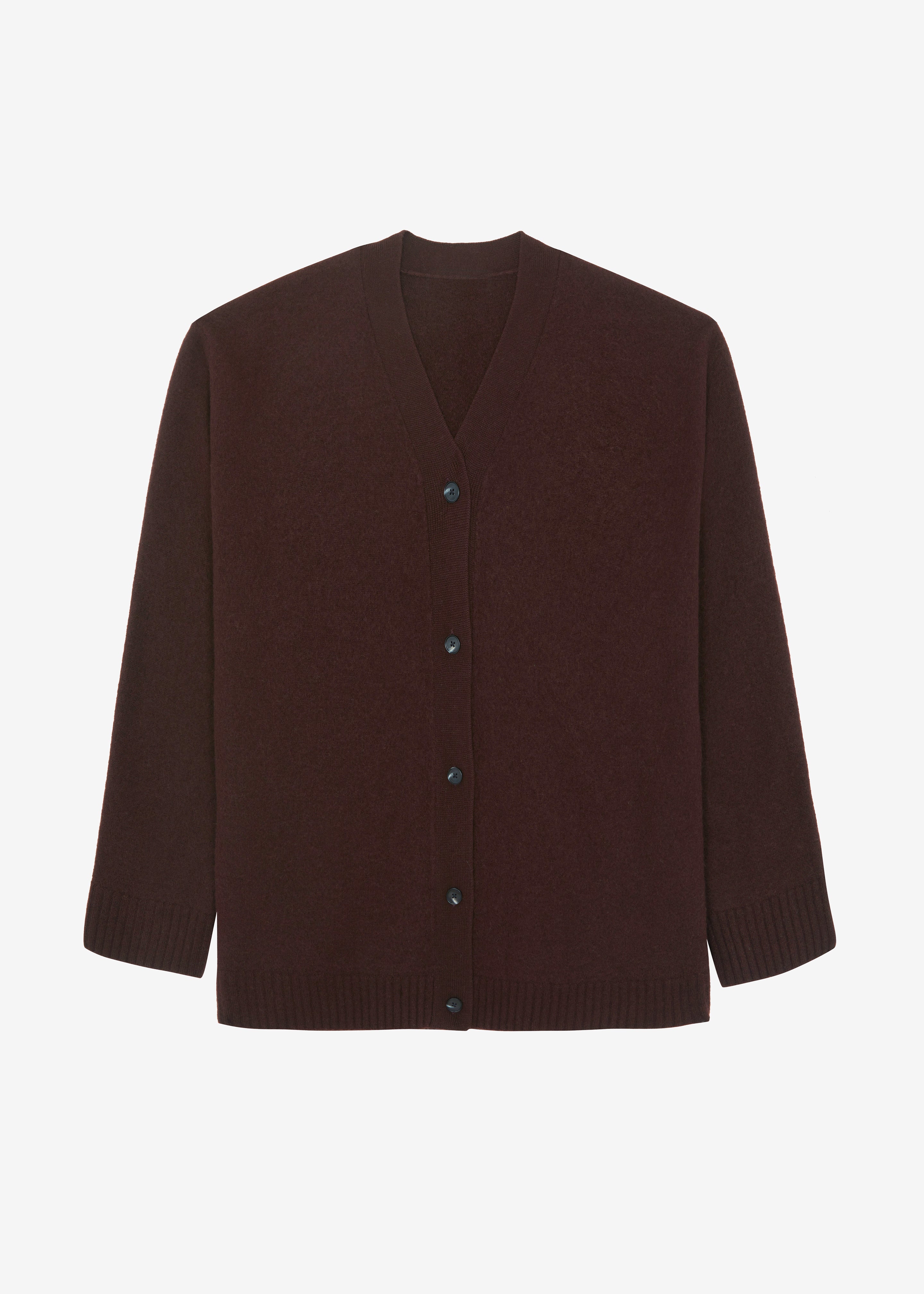 Beck Wool Cardigan - Chocolate Plum – The Frankie Shop