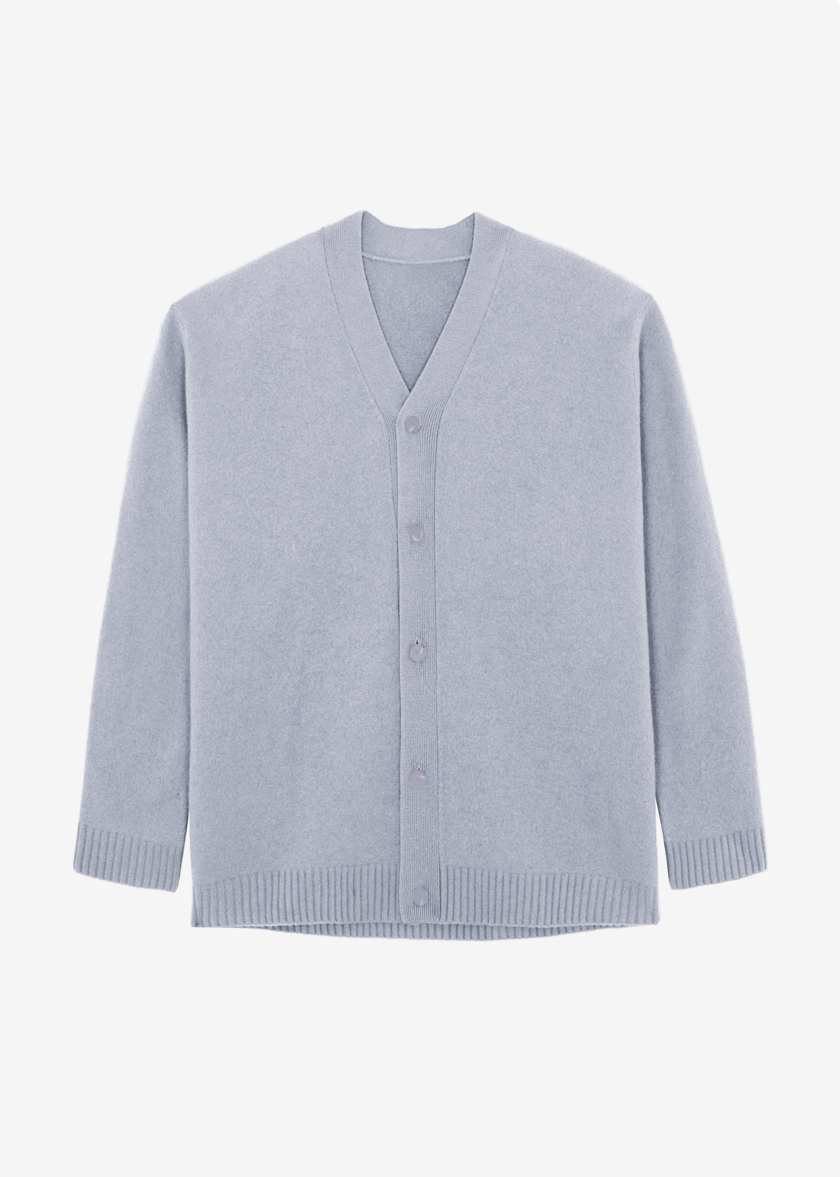 Beck Wool Cardigan - Light Grey - 8