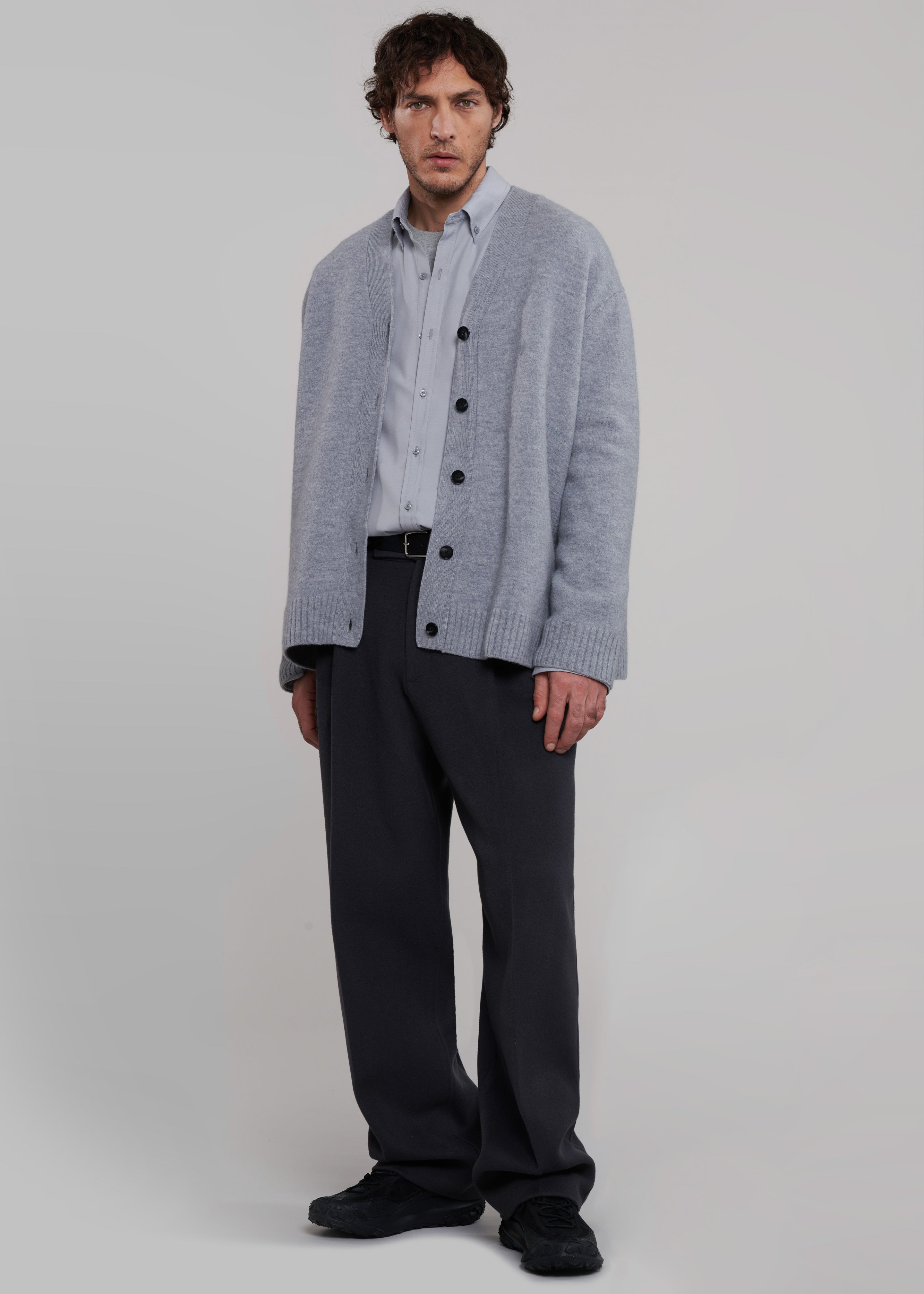 Beck Wool Cardigan - Light Grey – The Frankie Shop