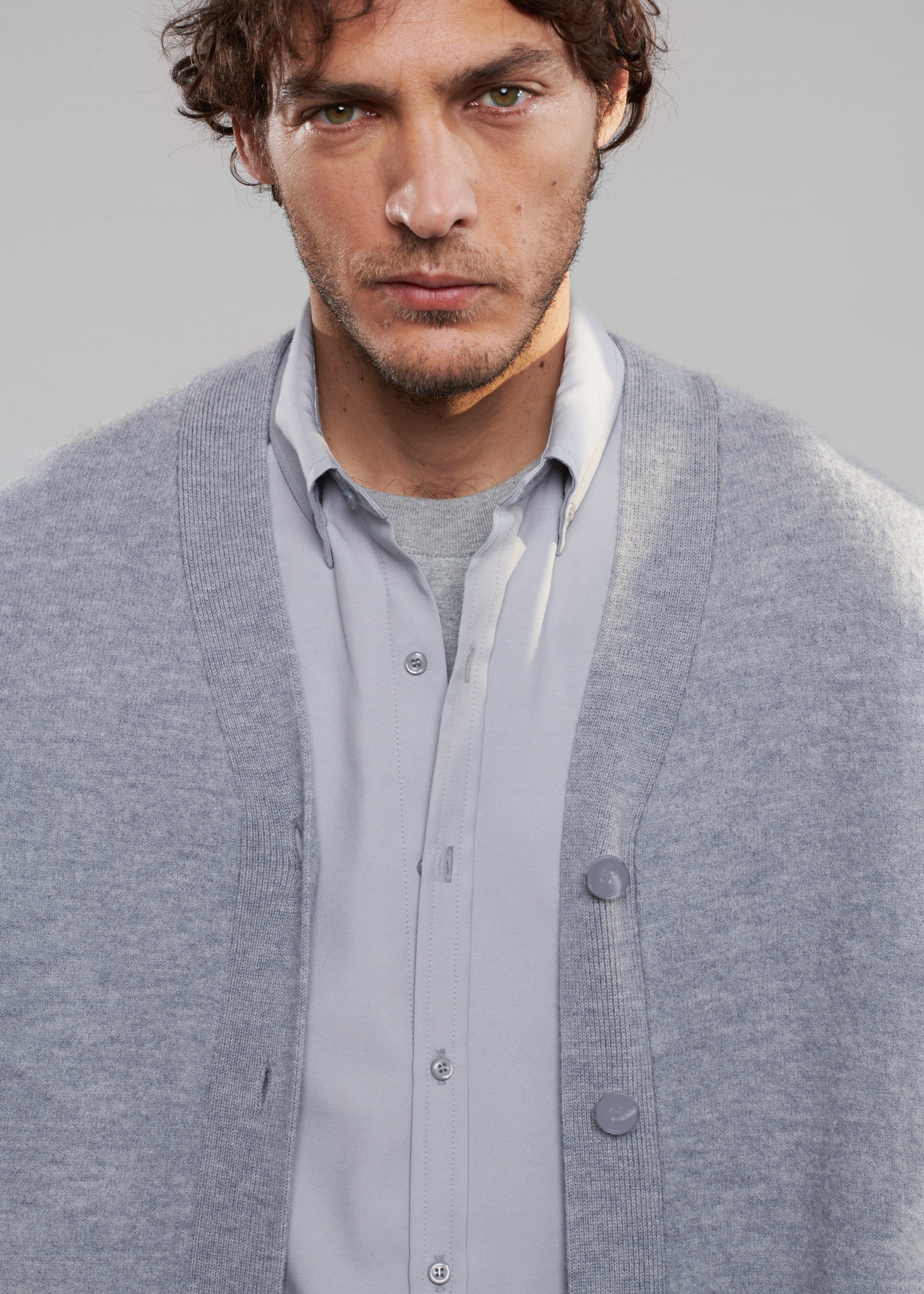 Beck Wool Cardigan - Light Grey – The Frankie Shop