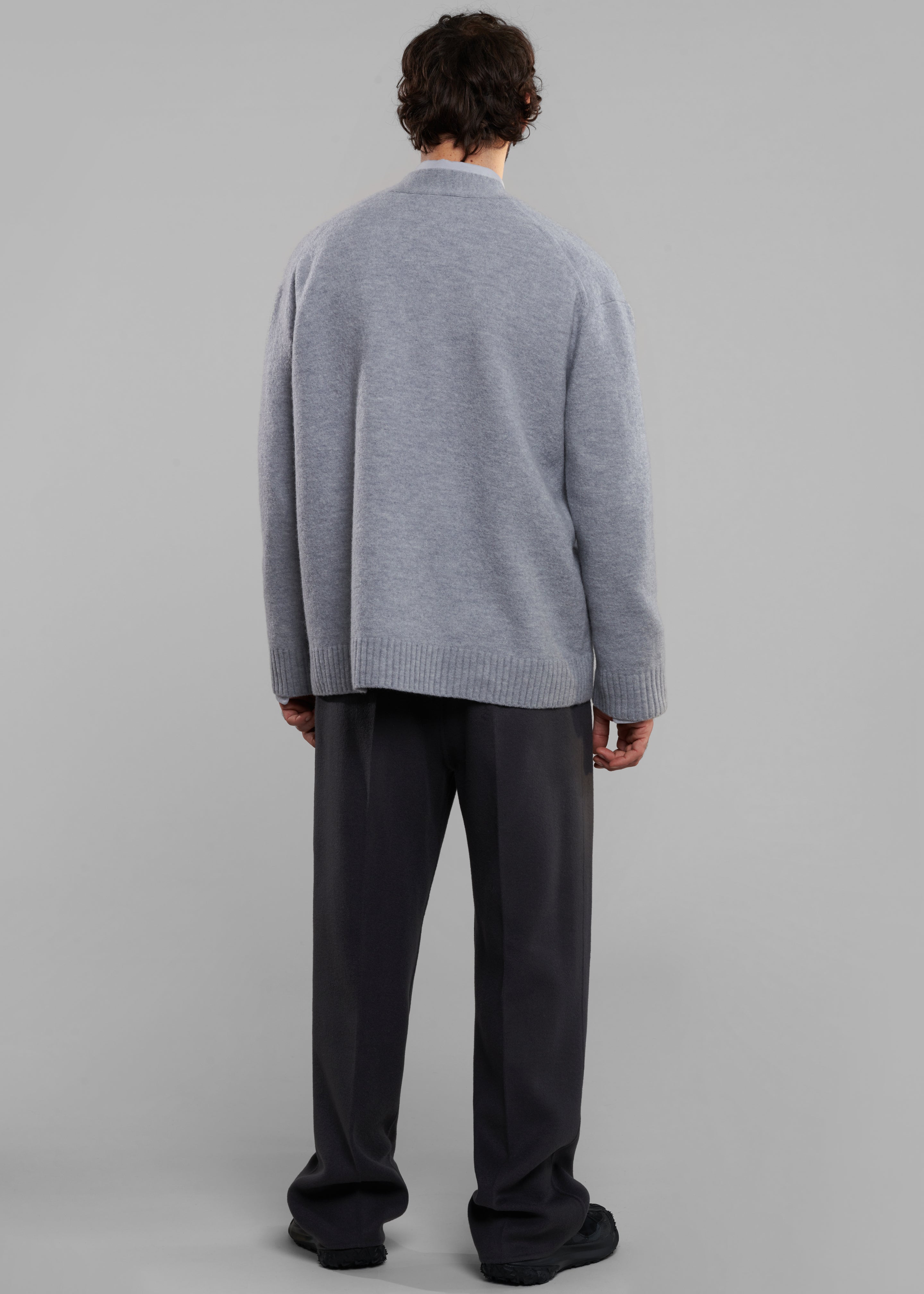 Beck Wool Cardigan - Light Grey – The Frankie Shop