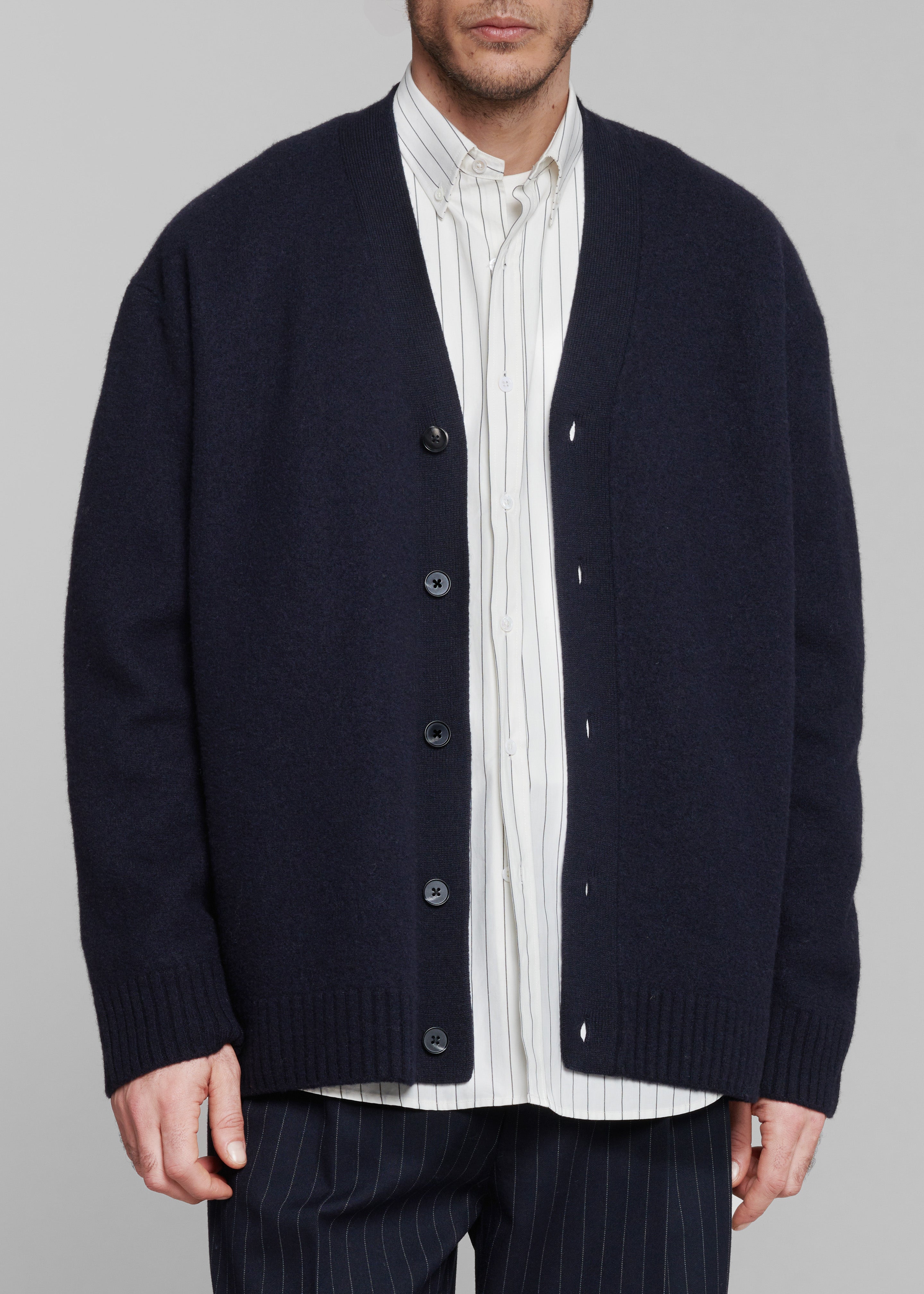 トップス BATONER / Mohair Cardigan NAVY Beck Wool Cardigan - Navy – The Frankie Shop