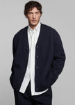 Beck Wool Cardigan - Navy