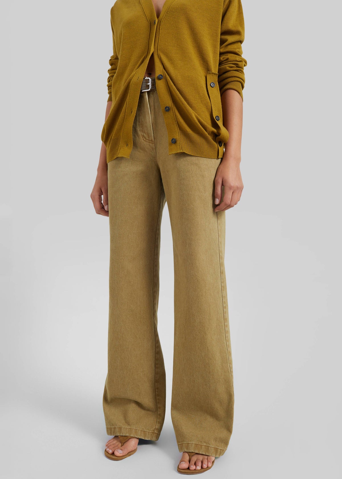 Beckett Straight Jeans - Olive Brown - 2