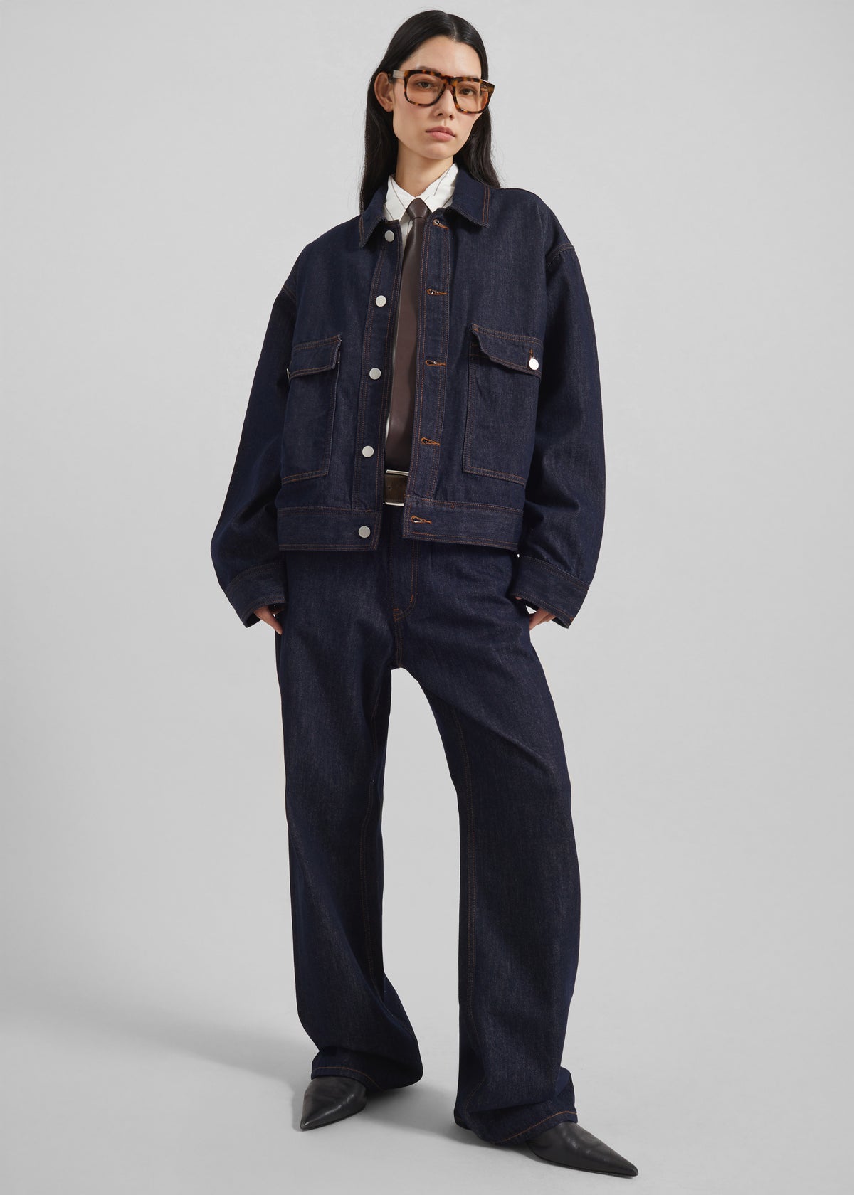 Belden Boxy Denim Jacket - Dark Wash - 2