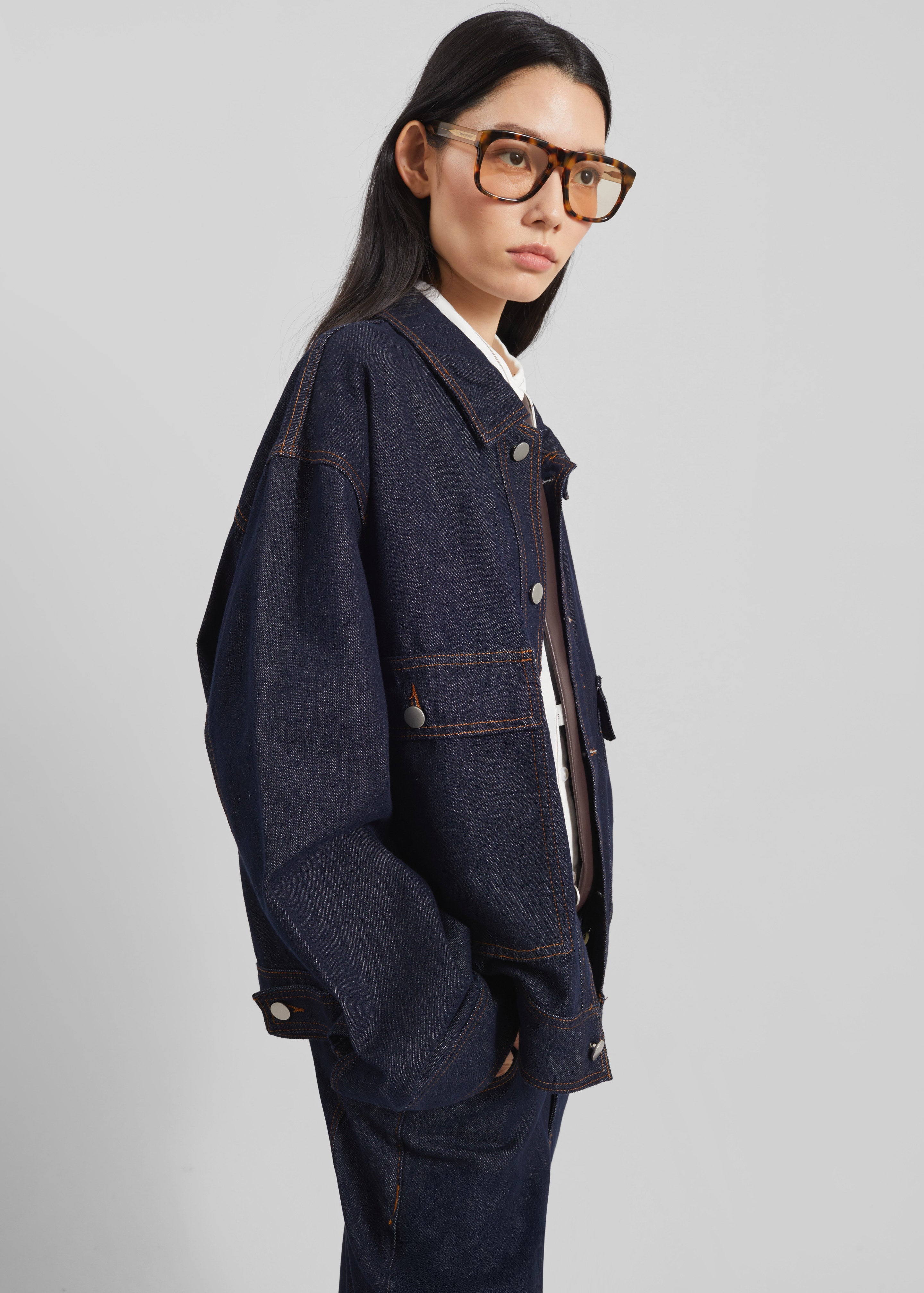 Belden Boxy Denim Jacket - Dark Wash - 4