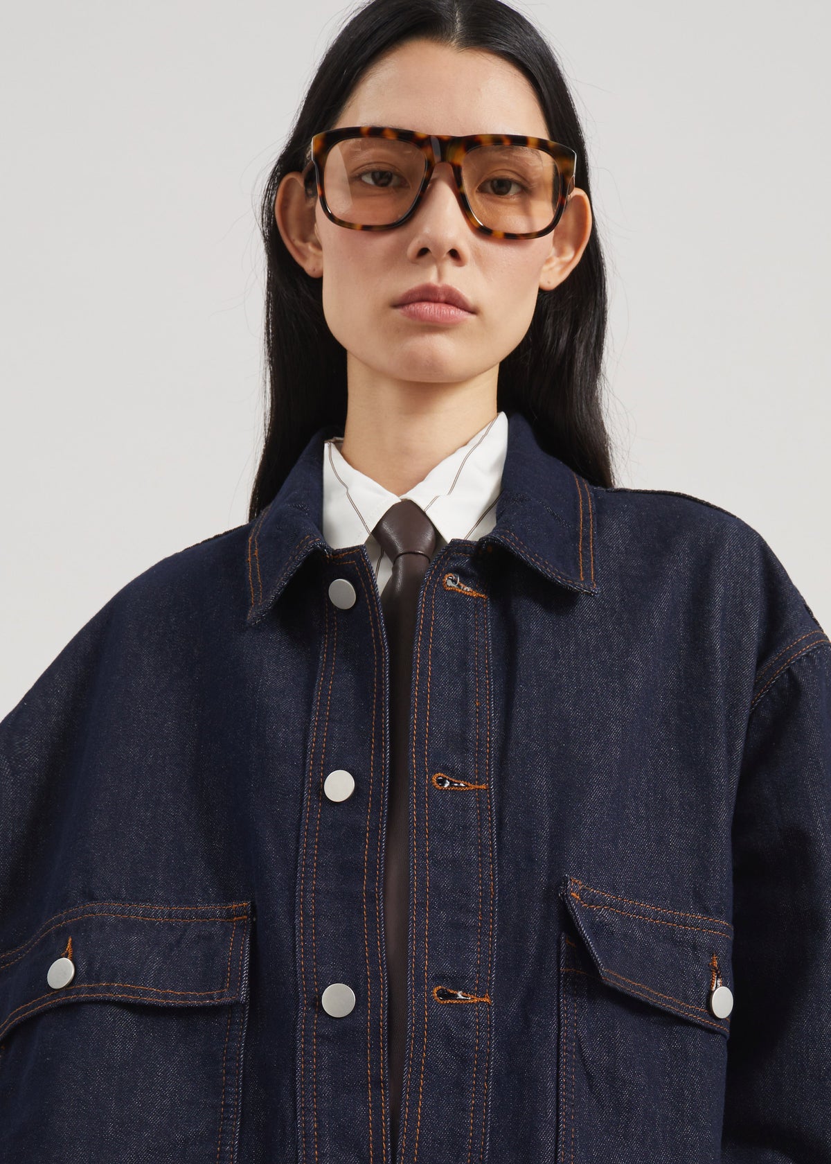 Belden Boxy Denim Jacket - Dark Wash - 3