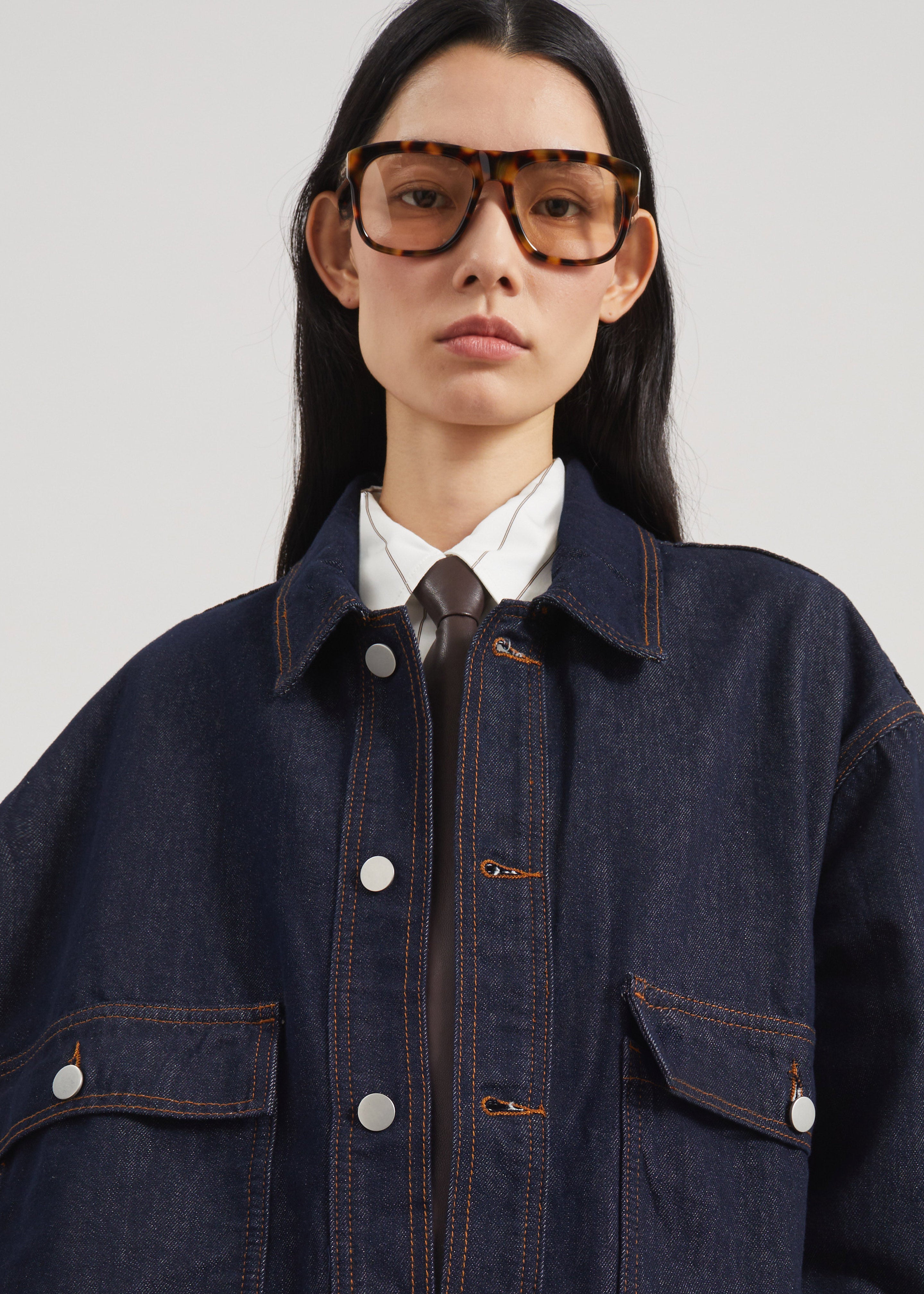 Belden Boxy Denim Jacket - Dark Wash - 3